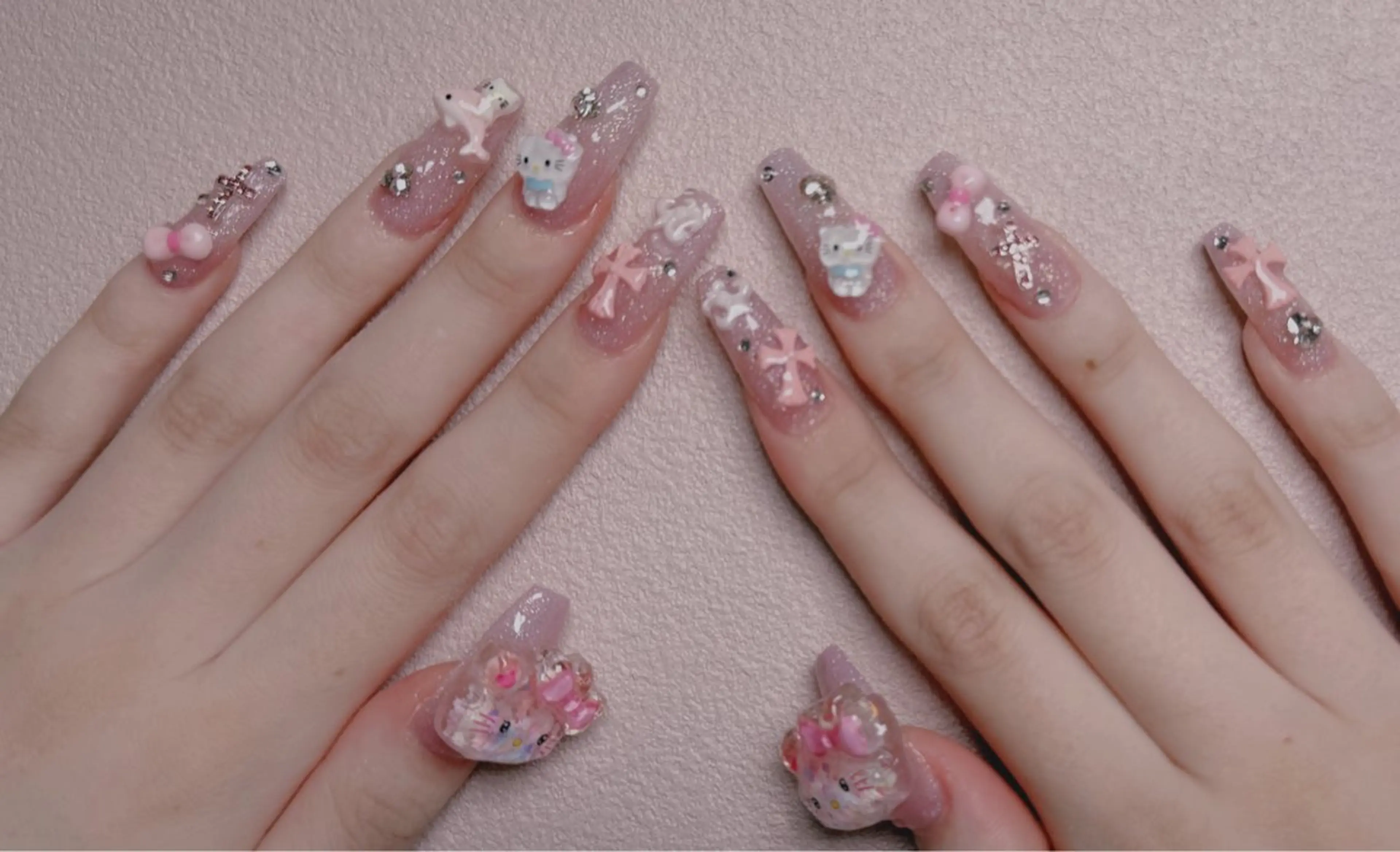 ネイル ハロウィン ロングネイル マグネットネイル スカルプネイル ネイルチップ MSSugar Nailのネイルデザイン