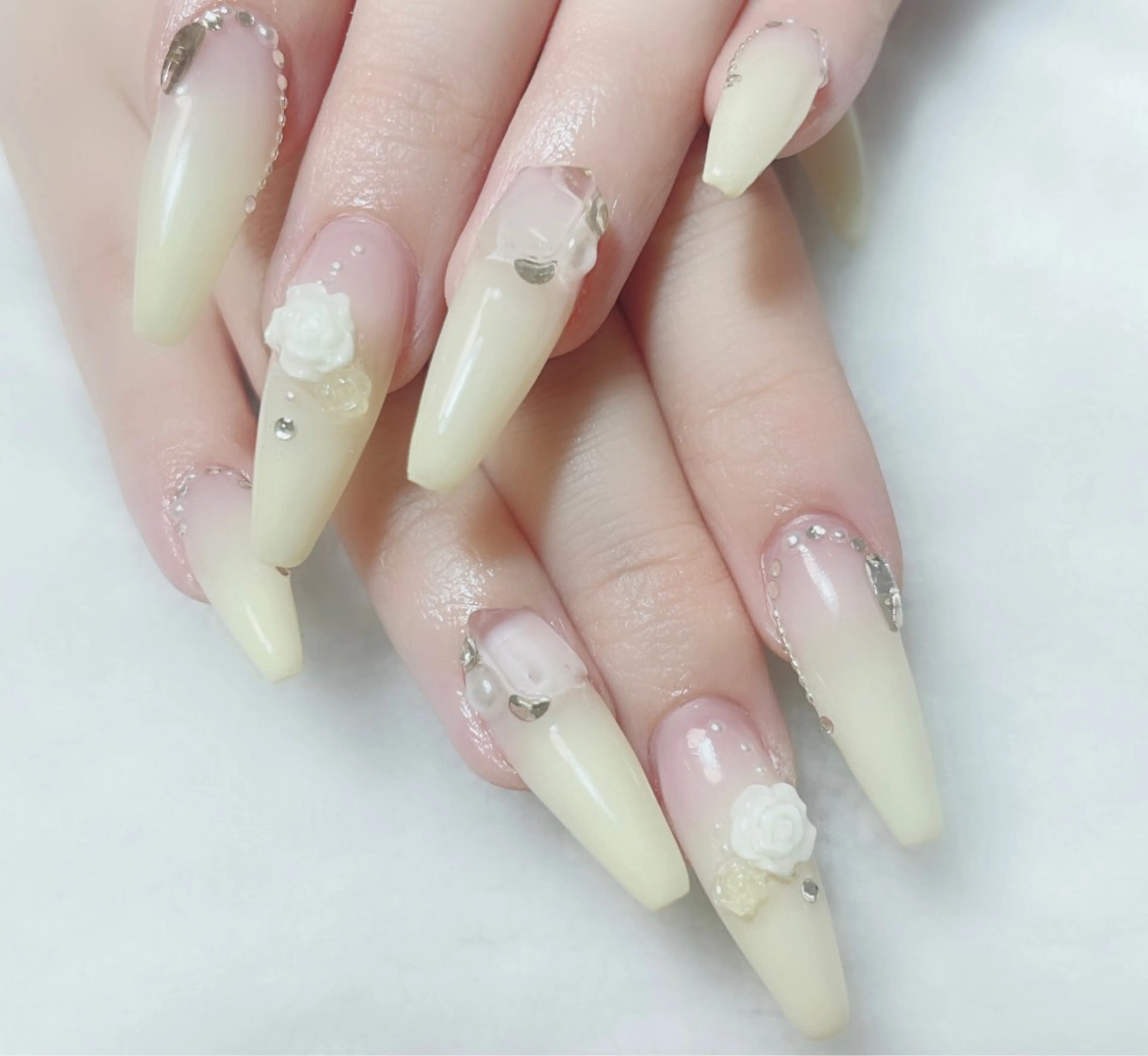 ネイル 長さ出し 持ち込み ネイルチップ Amina nail salonのネイルデザイン