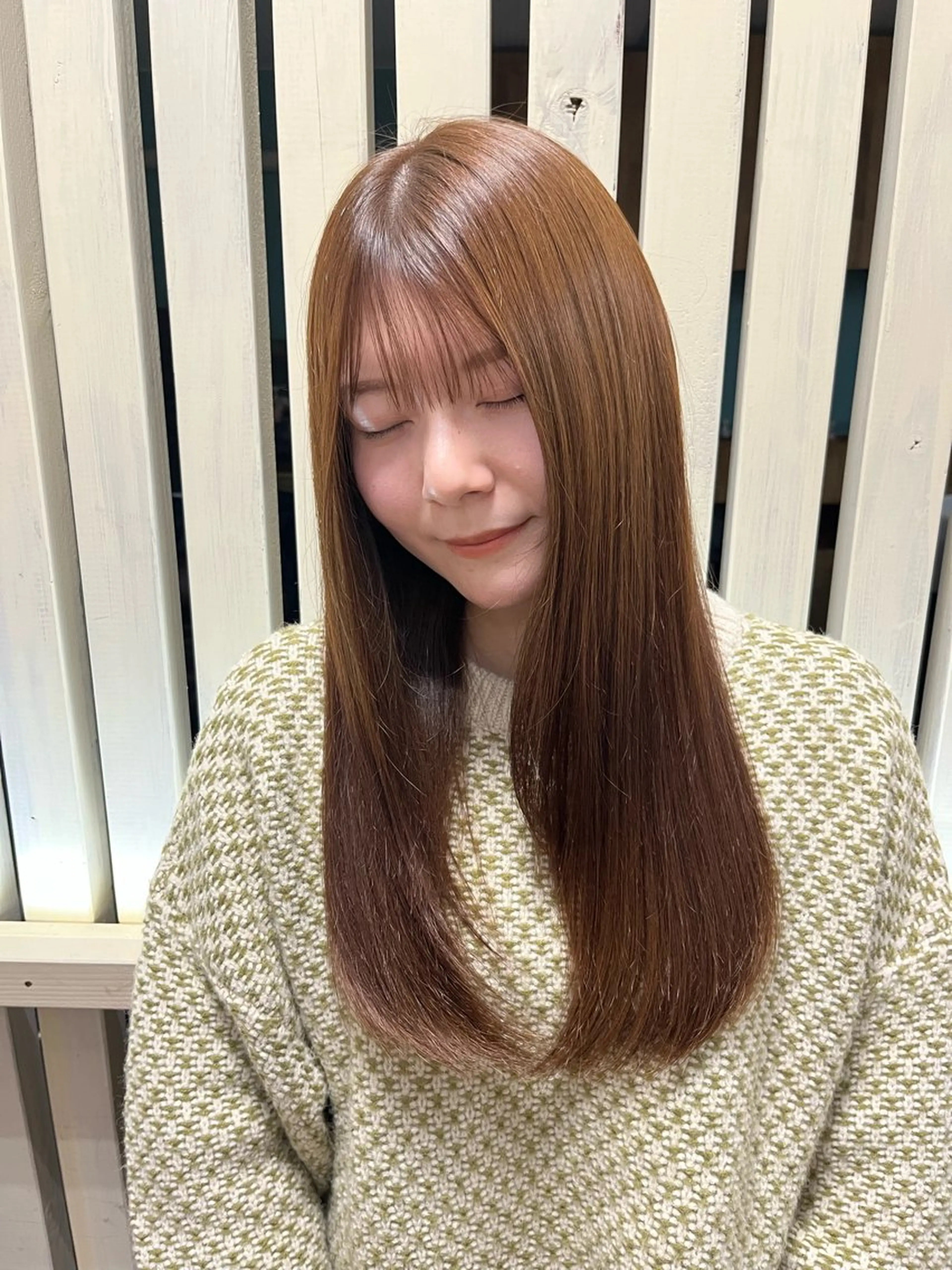 ロング ヘアカラー トリートメント 辻 風香のヘアスタイル