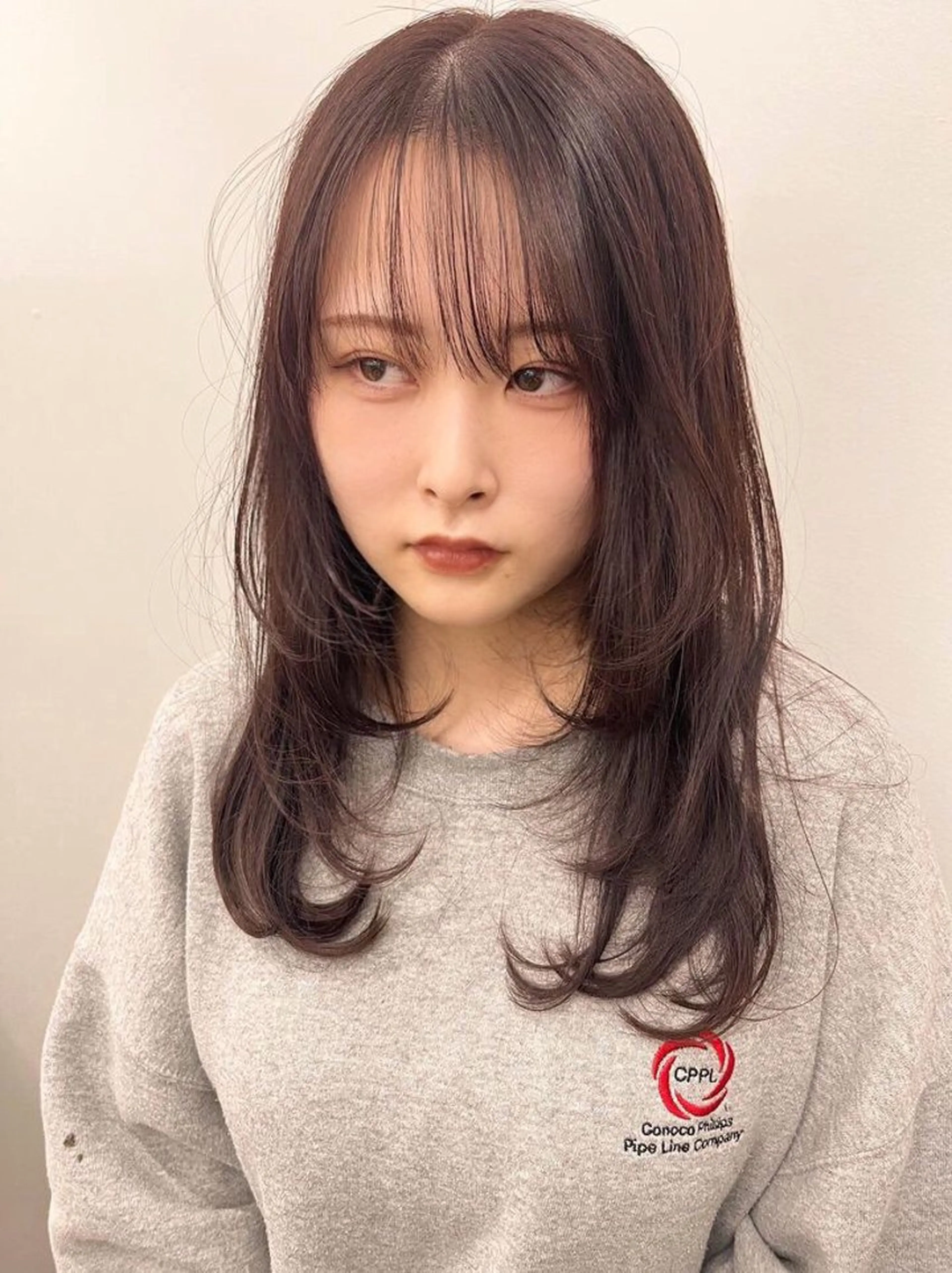 ロング カラー ブラウンカラー 透明感カラー ラベンダーカラー 渡邊 ひかるのヘアスタイル