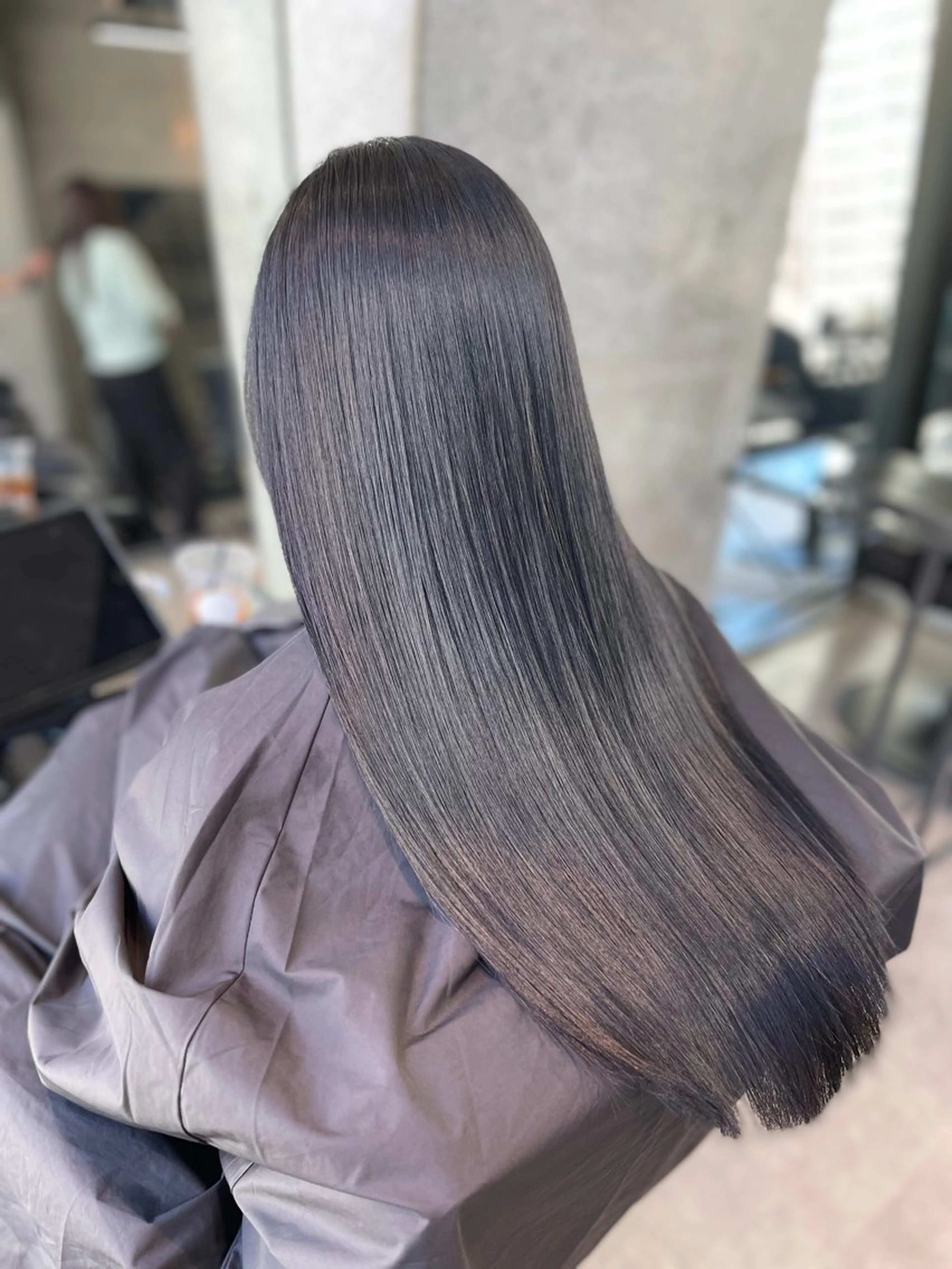 セミロング カラー 髪質改善/堀江 ケアカラーtoshiのヘアスタイル