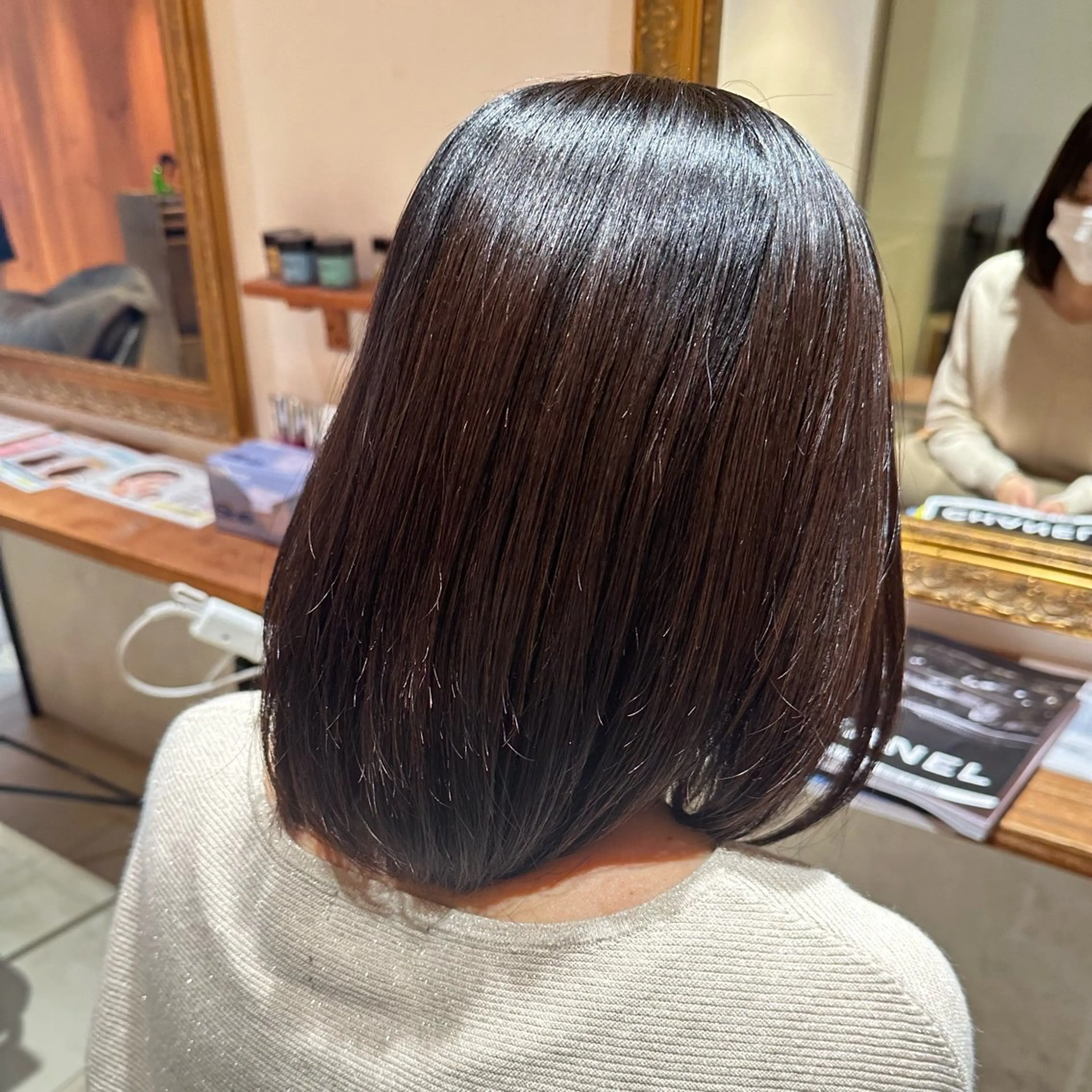 ミディアム 為頭 りたのヘアスタイル
