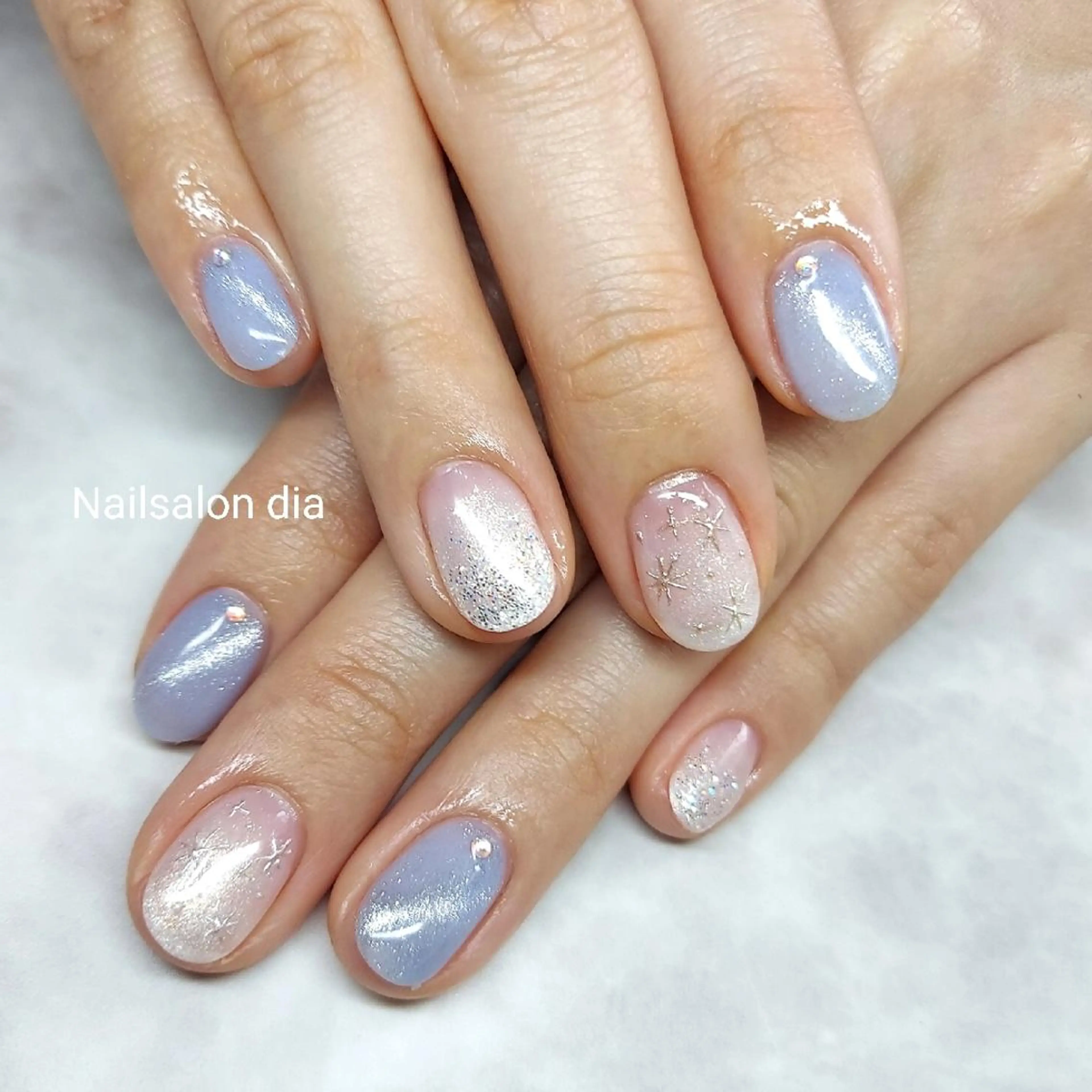 ネイル フラワーネイル マグネットネイル ミラーネイル ニュアンスネイル シンプルネイル ハンドネイル 栗東駅 徒歩10分 ネイルサロン ディアのネイルデザイン