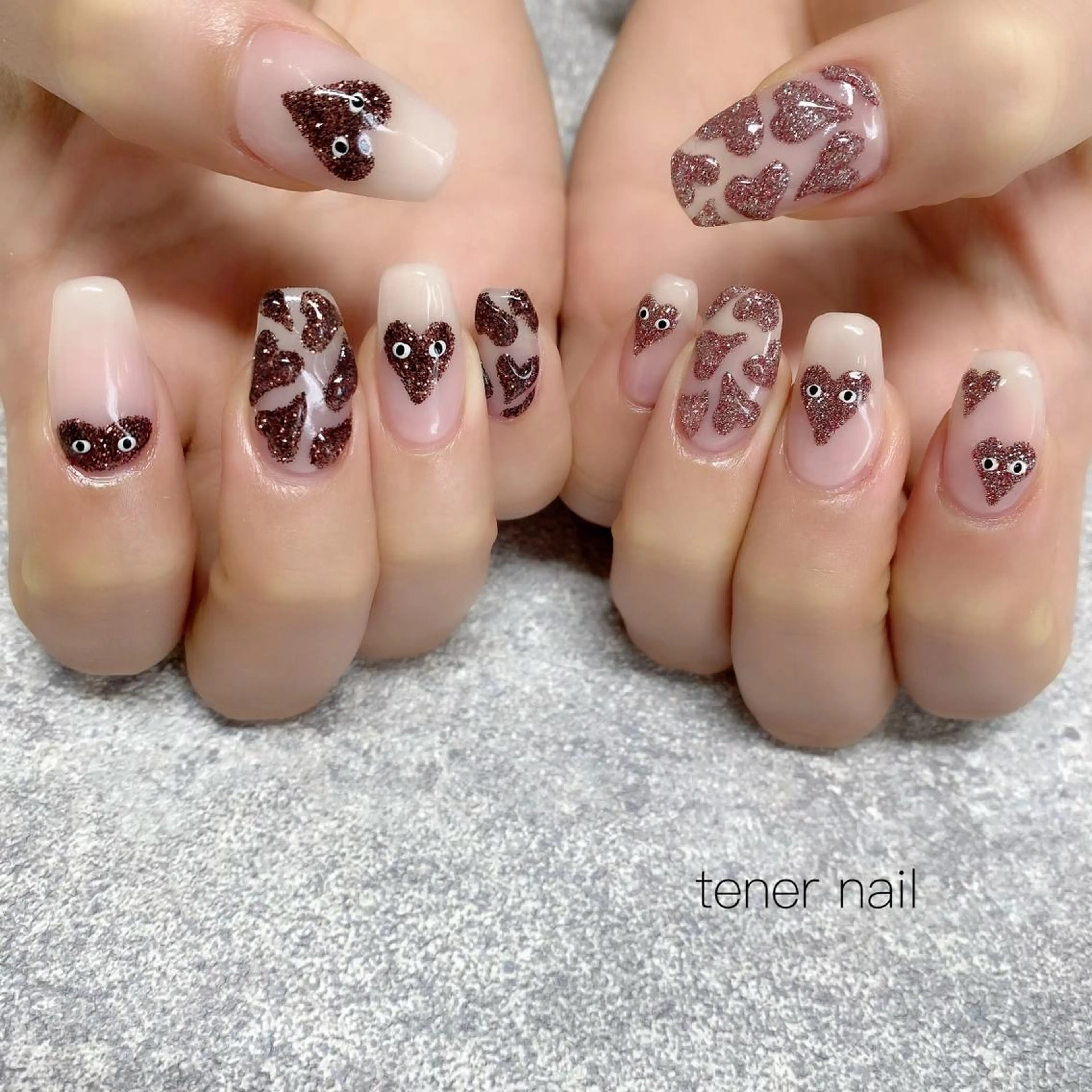ネイル ハート テネルネイル tener nailのネイルデザイン