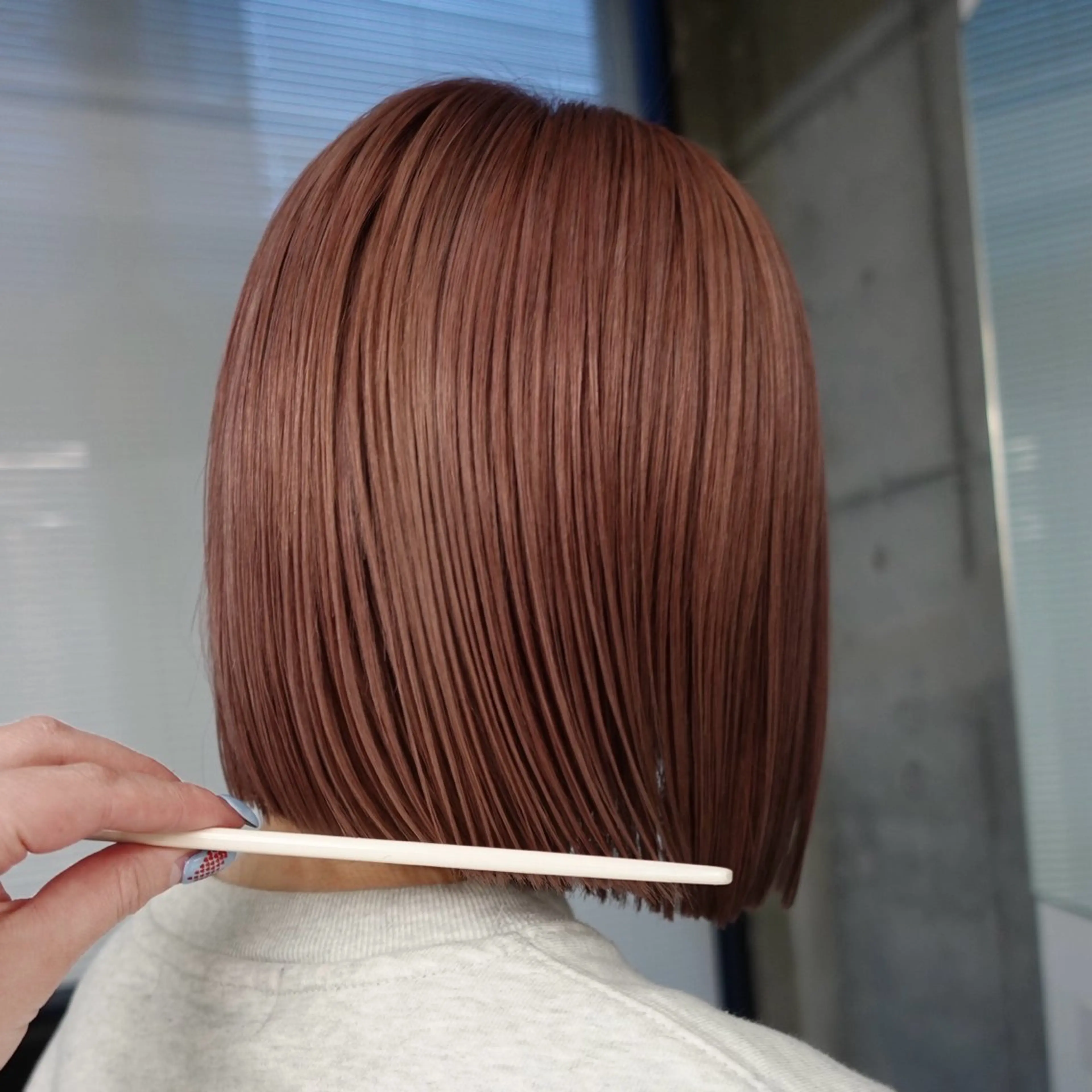 ショート カラー ベージュカラー ピンクカラー ボブ カット ヘアカラー 🌐サトウ リョウ🌐のヘアスタイル