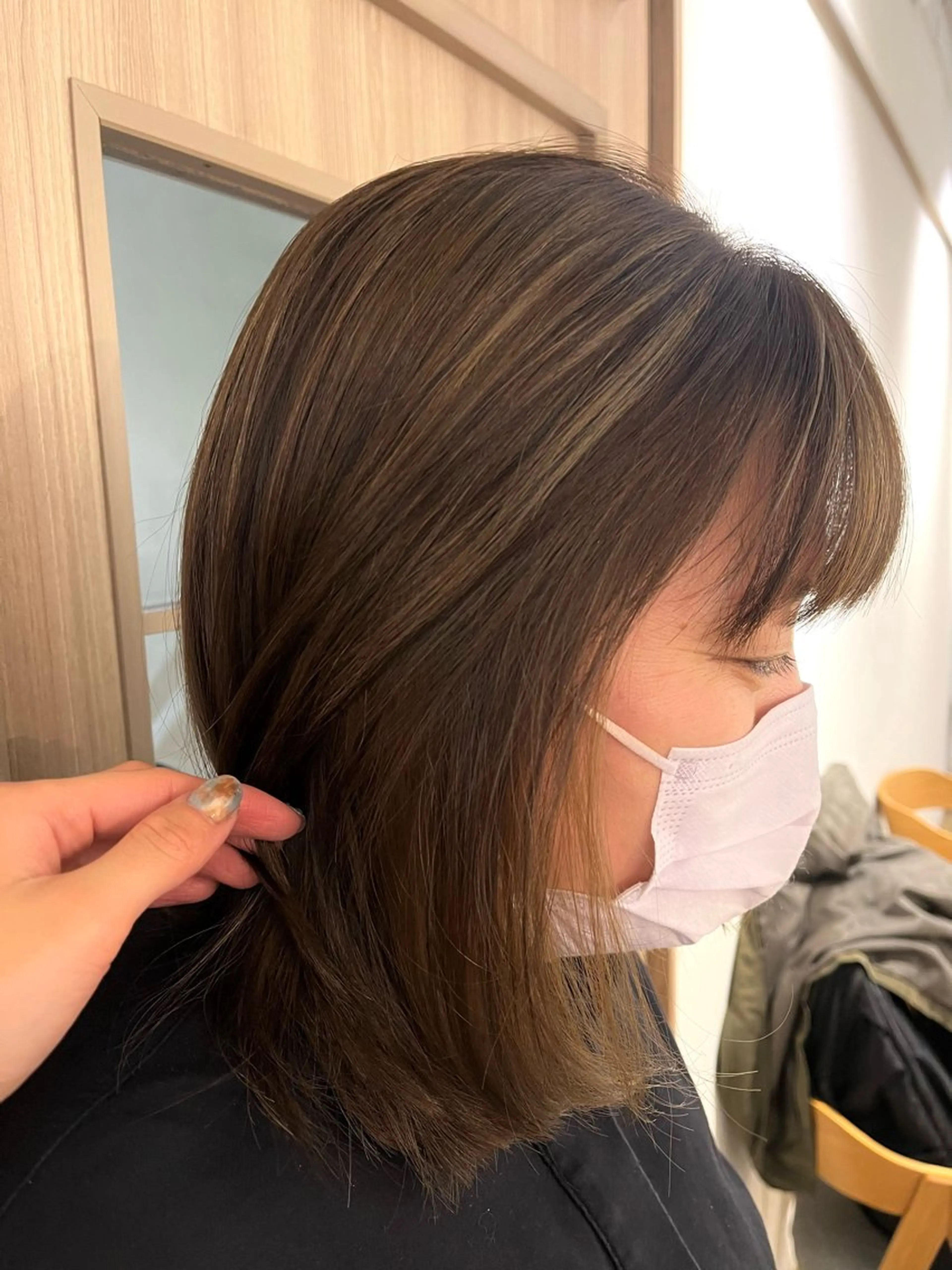 カラー ヘアカラー ショート/ボブ/透明 感カラー/高橋あみのヘアスタイル