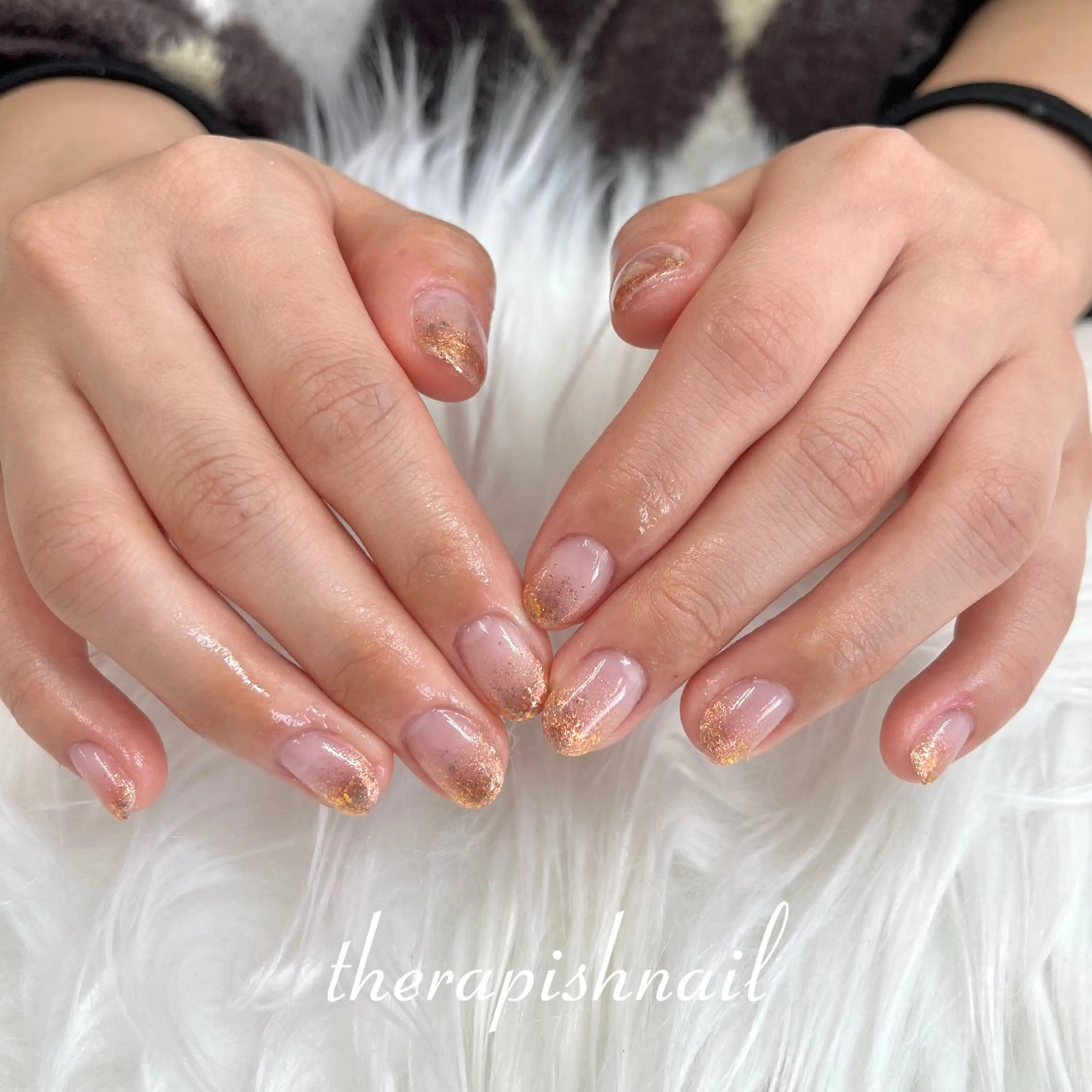 ネイル ラメ(グリッター) ラメグラデーション therapish 東三国徒歩1分 ゆなのネイルデザイン