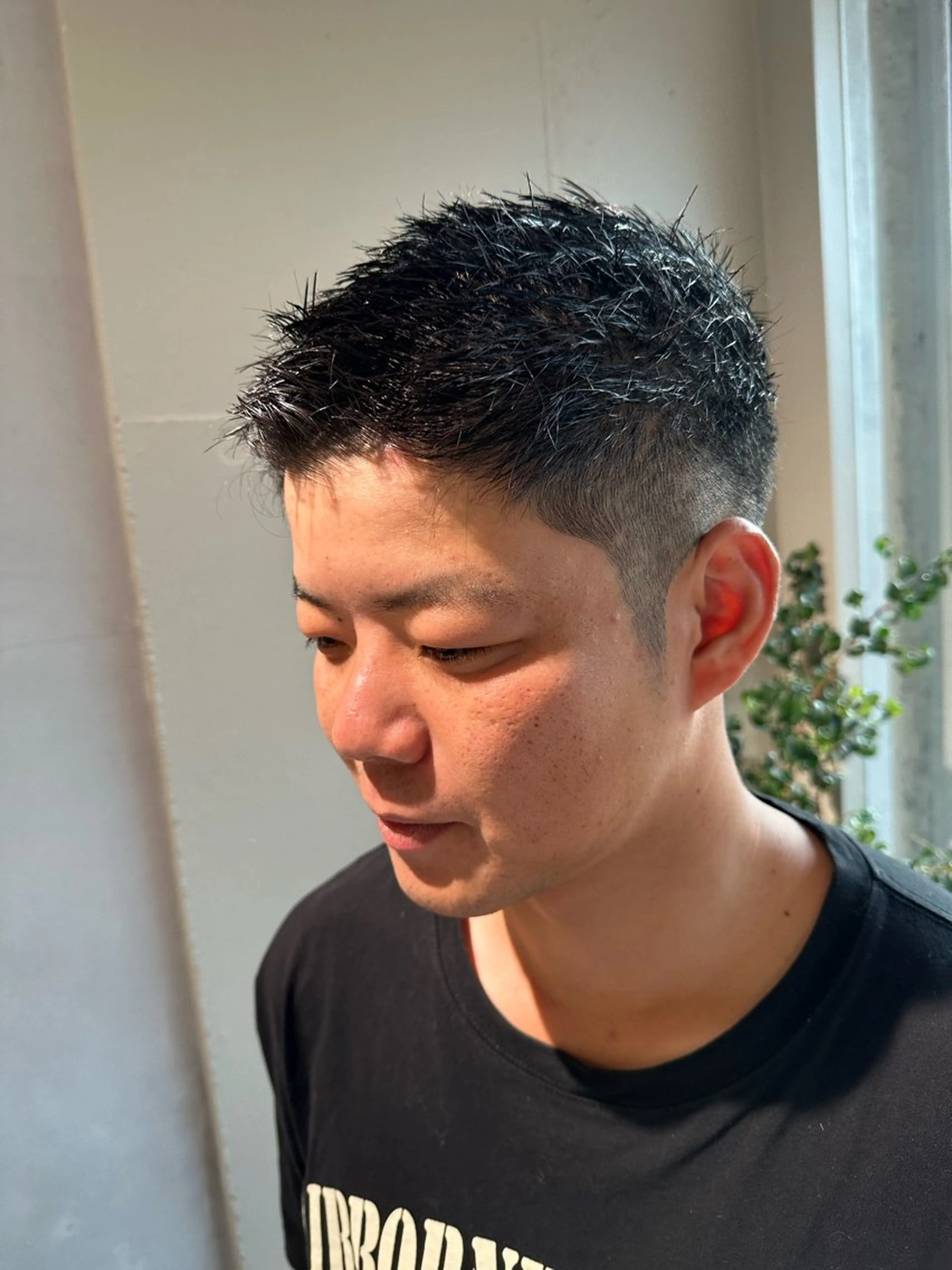 メンズカット、頭身浴の写真