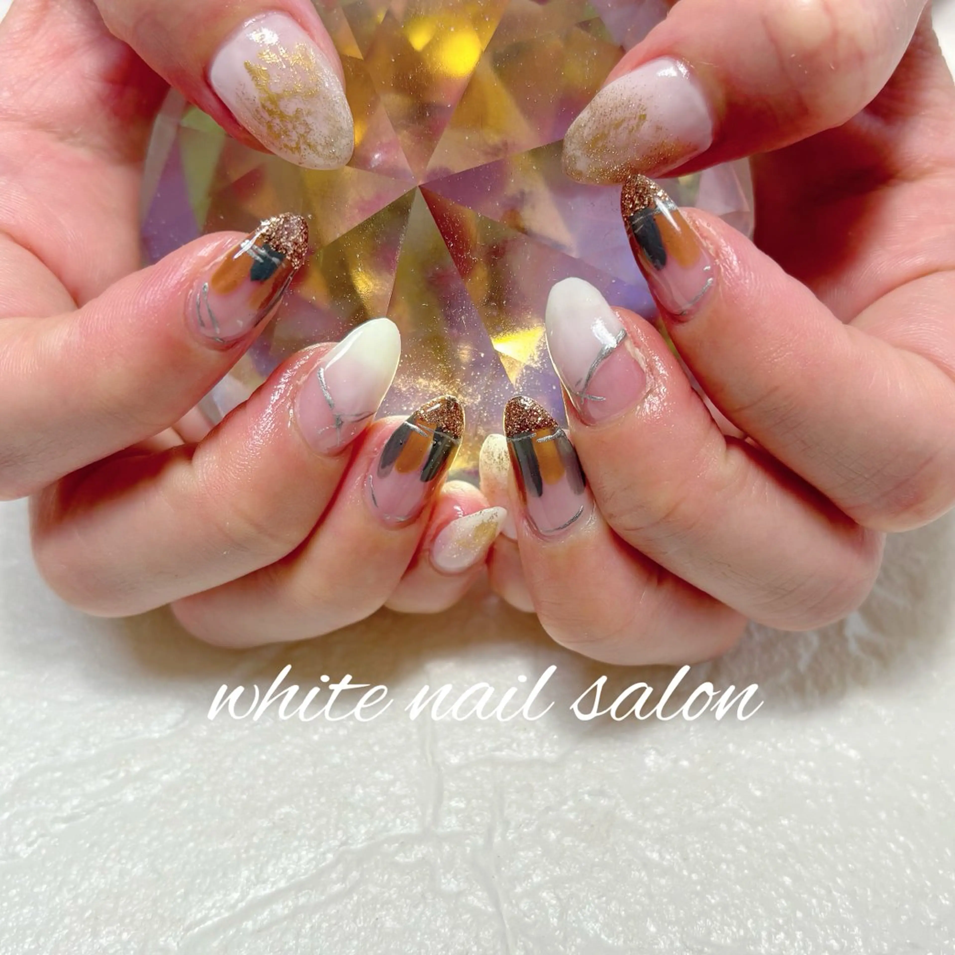 ネイル フットネイル ハンドネイル white nail salonのネイルデザイン