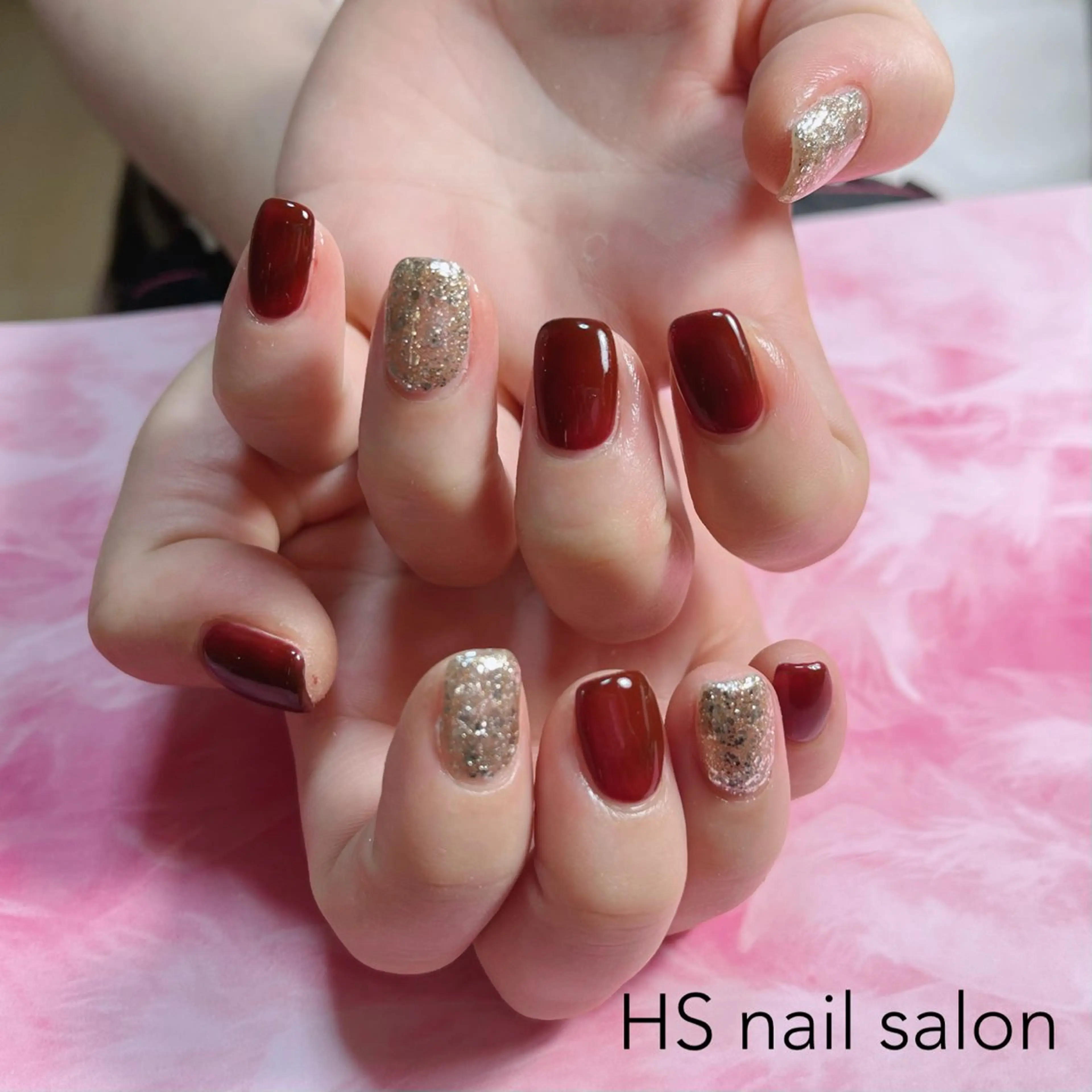 ショート ハンドネイル hs nail salonのネイルデザイン