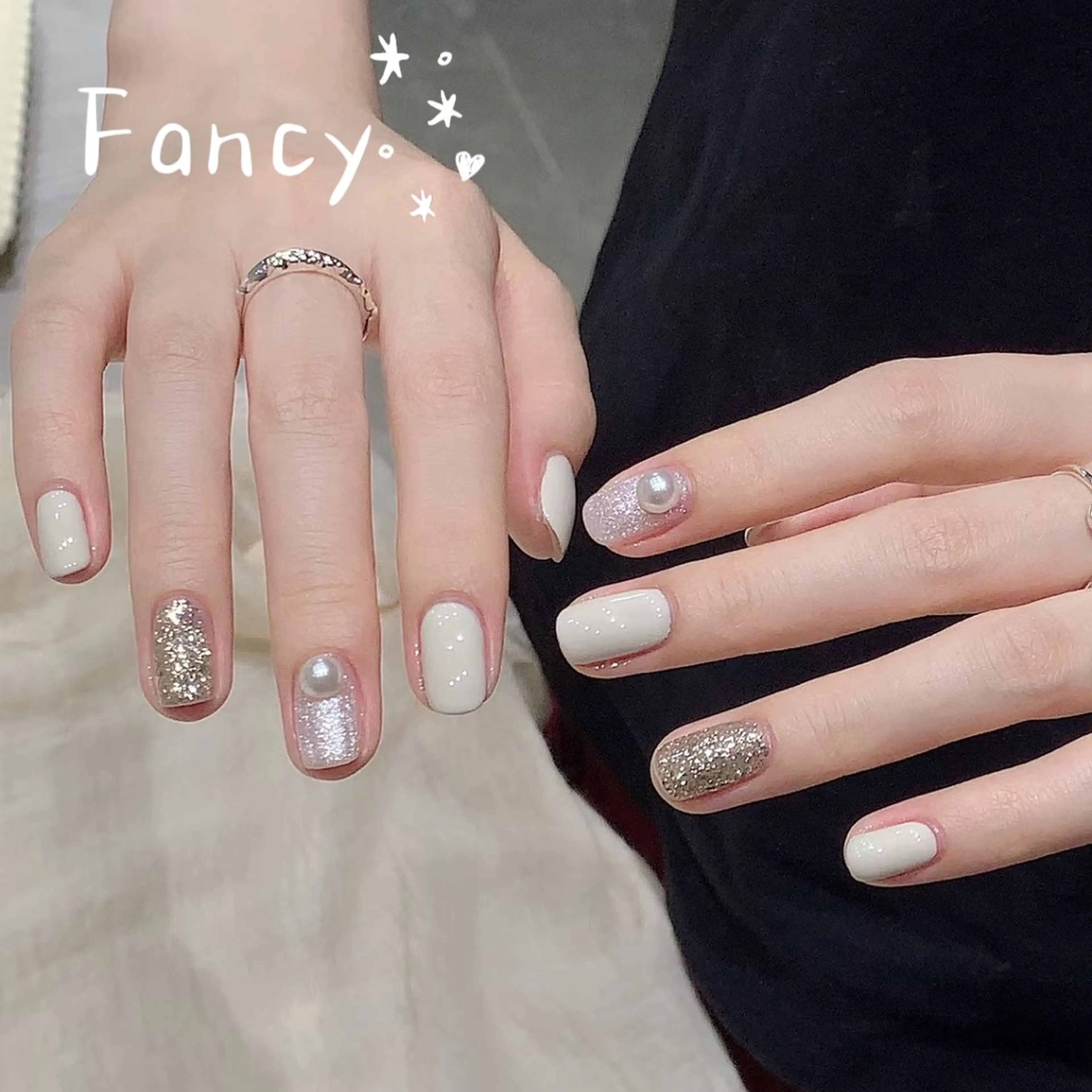 ネイル 長さ出し フットネイル フレンチネイル ガラスフレンチ 韓国ネイル Nailsalon Fancyのネイルデザイン