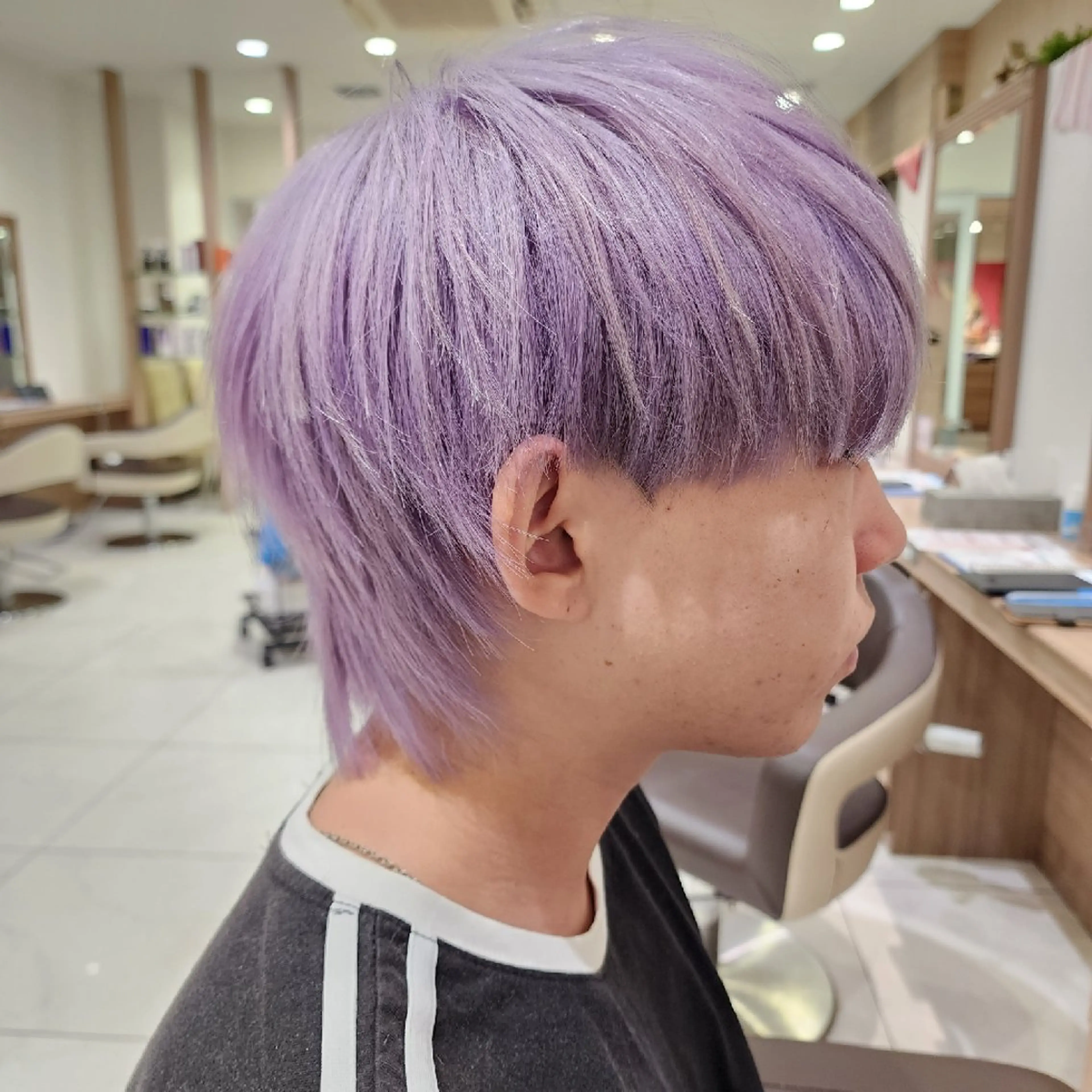 ショート カラー アッシュ ブリーチ ラベンダーカラー ラベンダーアッシュ 髪質改善 ヘアカラー カラー特化🔥中村 和貴＜Ash津田沼＞のヘアスタイル