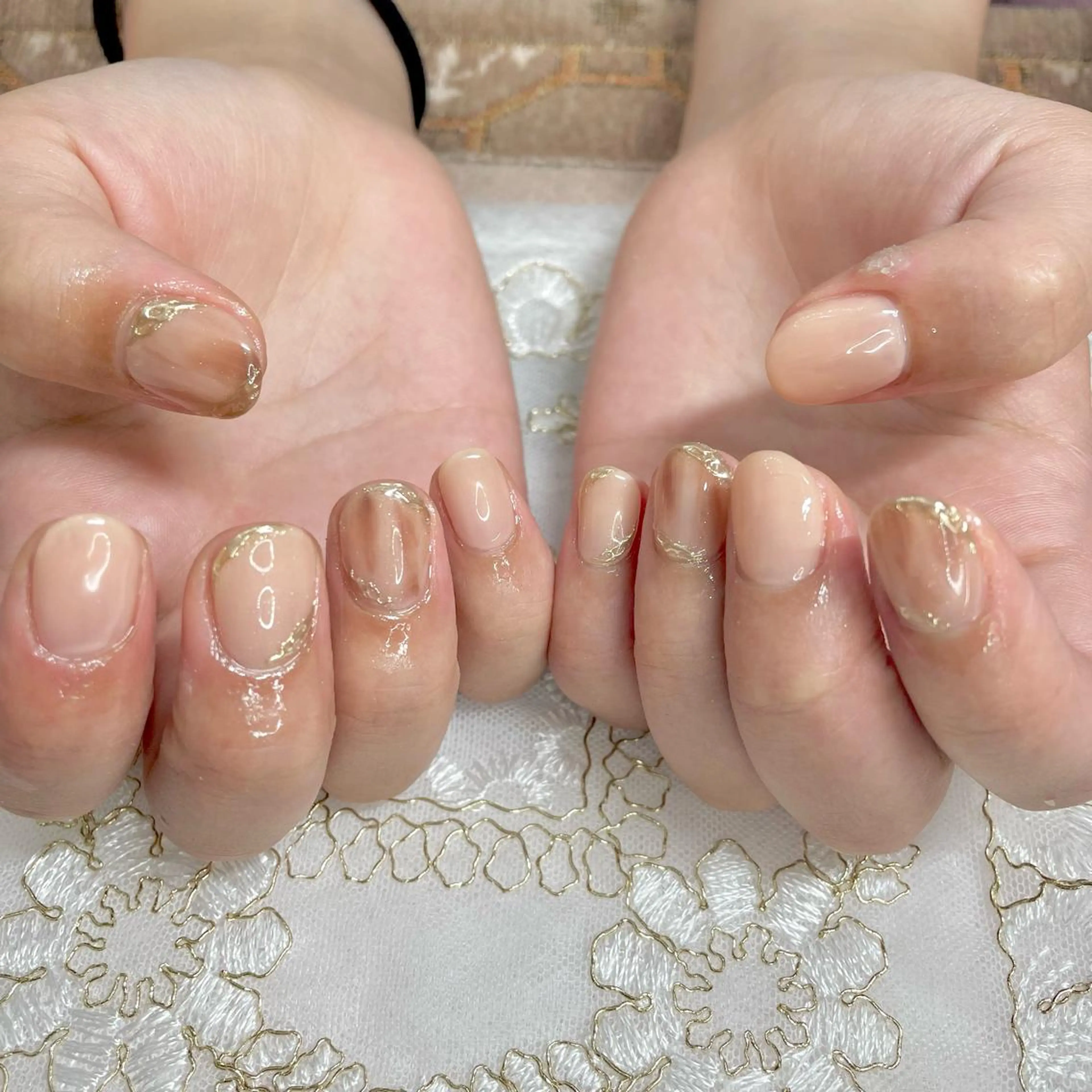 ネイル アートネイル オーロラネイル ジェルネイル 持ち込み ニュアンスネイル J terrace Nailのネイルデザイン