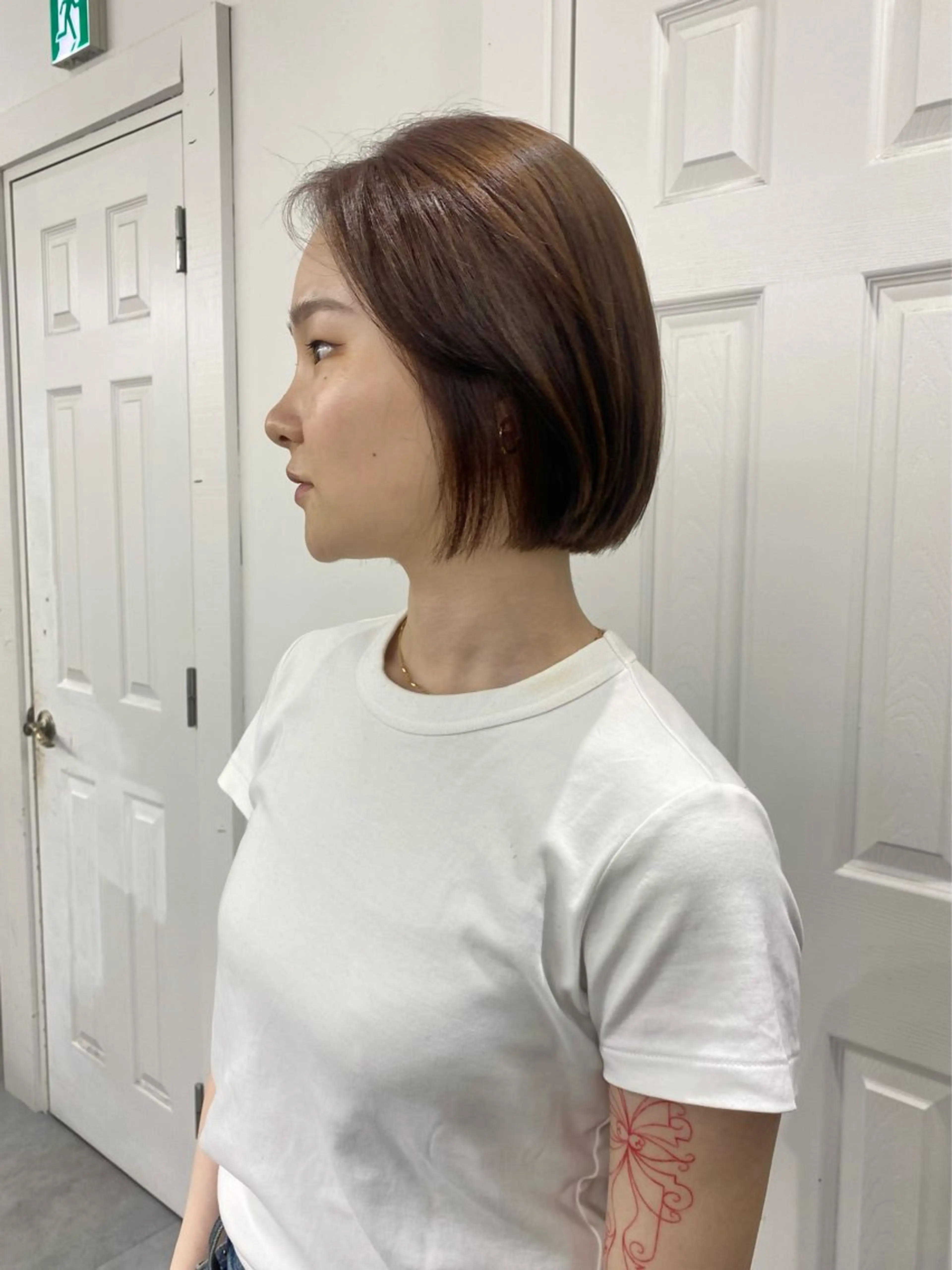 ミディアム カラー レイヤーボブ/ 艶カラー/サナ🌼のヘアスタイル