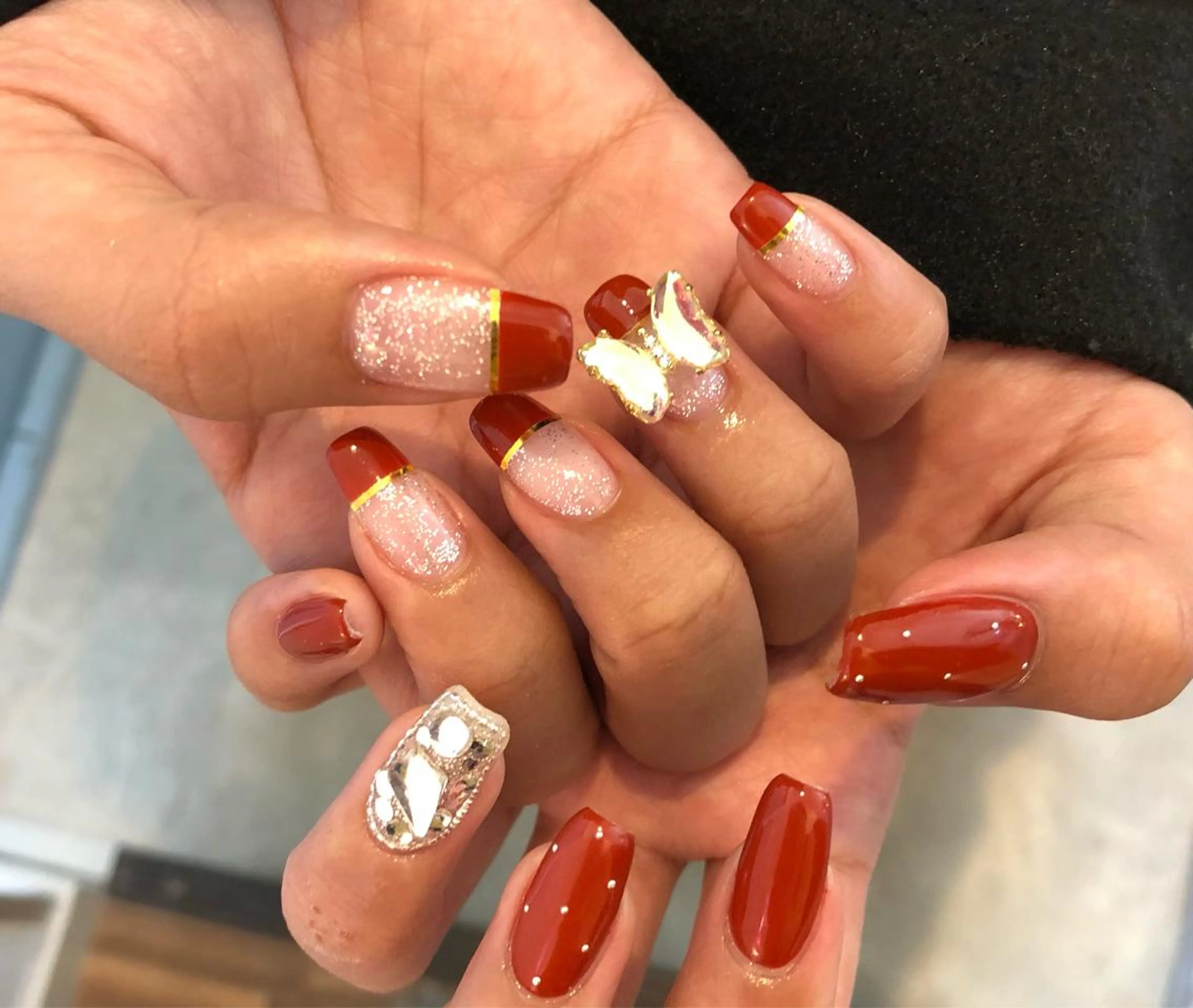 ネイル ハンドネイル パラあり！フィルイン 美フォルムのネイルデザイン