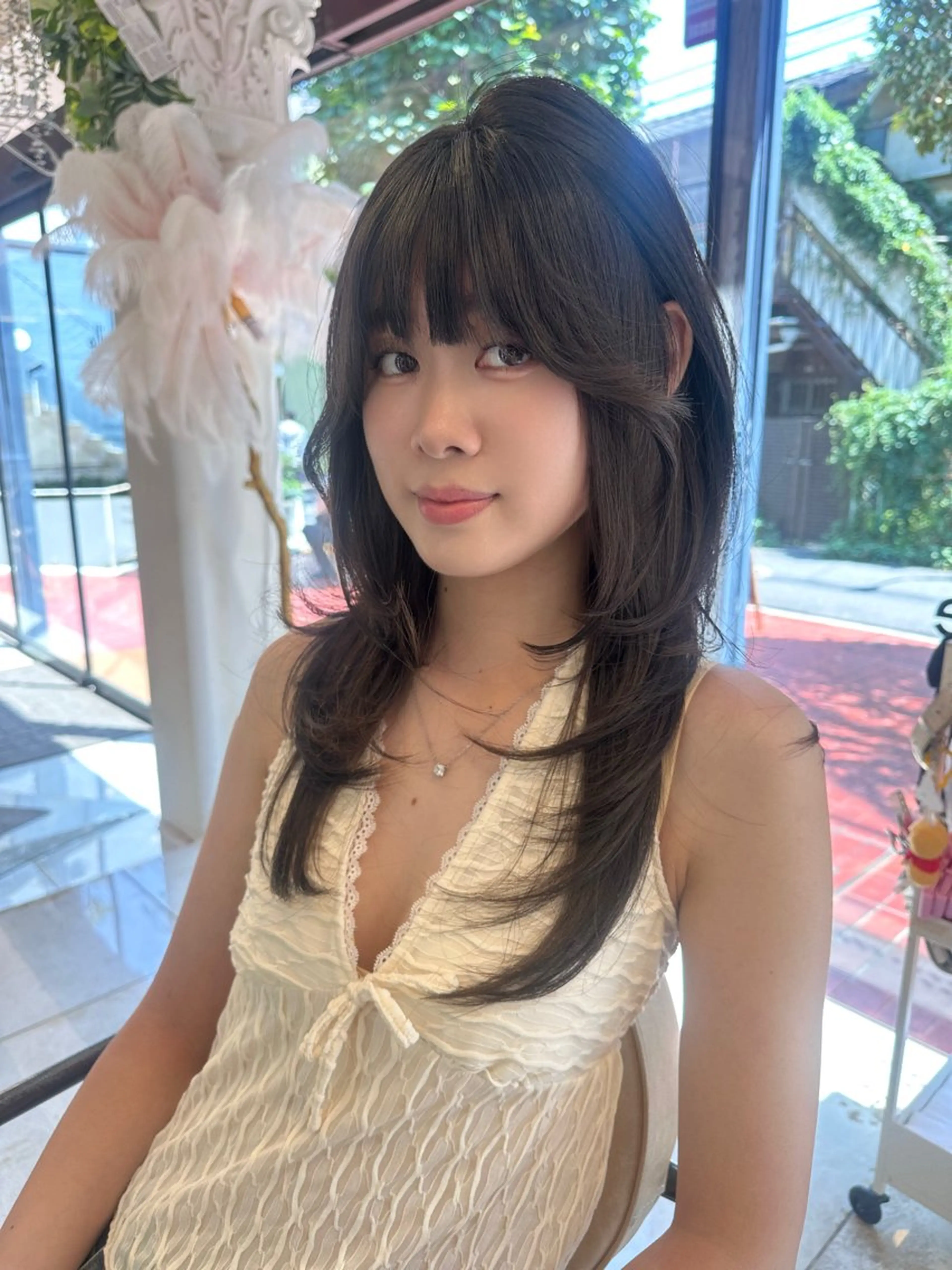 セミロング カット RiA/レイヤーカッ ト/ハッシュカットのヘアスタイル