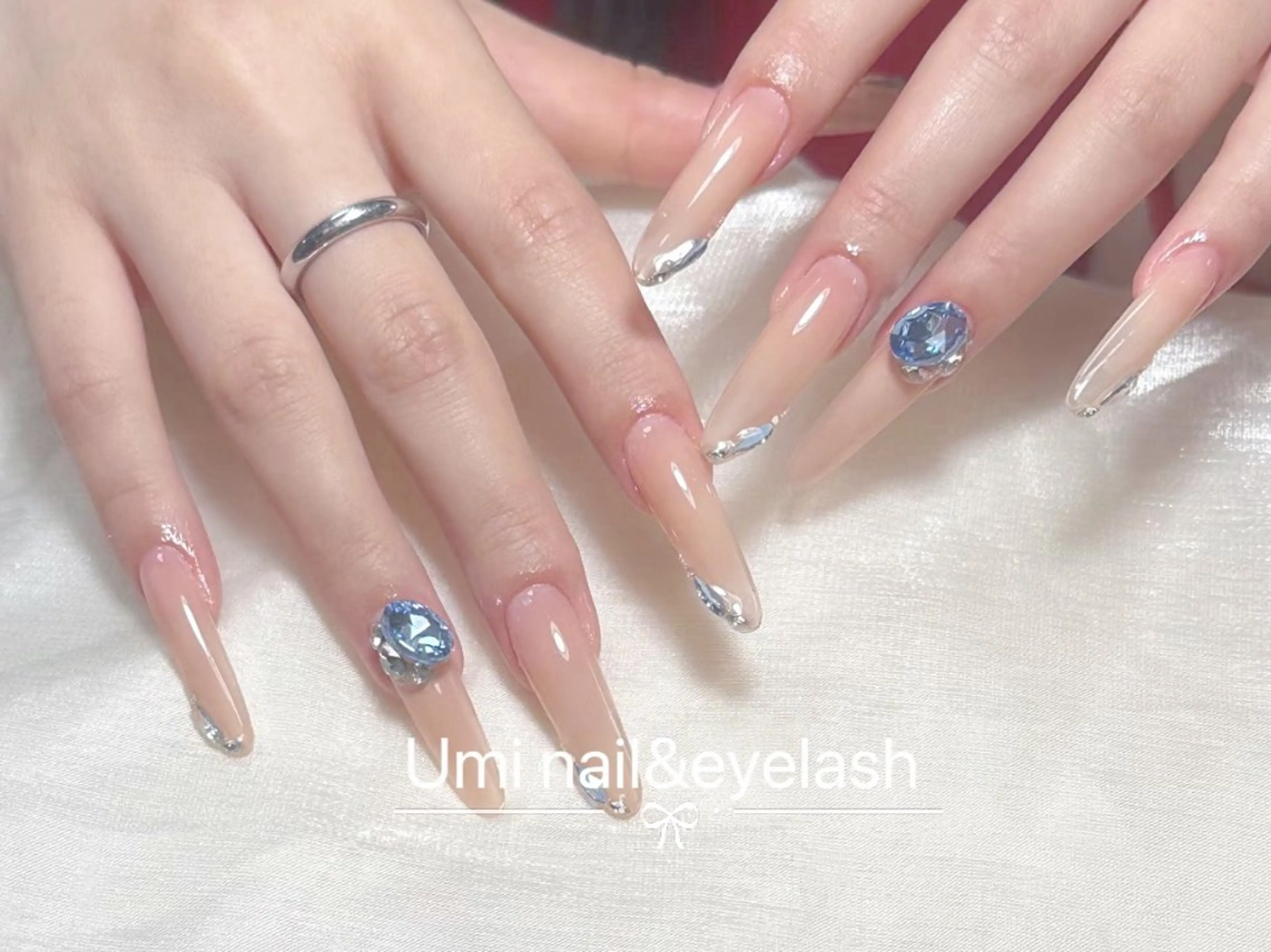 ロング 韓国風ヘア ハンドネイル ハンドケア Umi nail& eyelash ゆみのマツエク・マツパデザイン