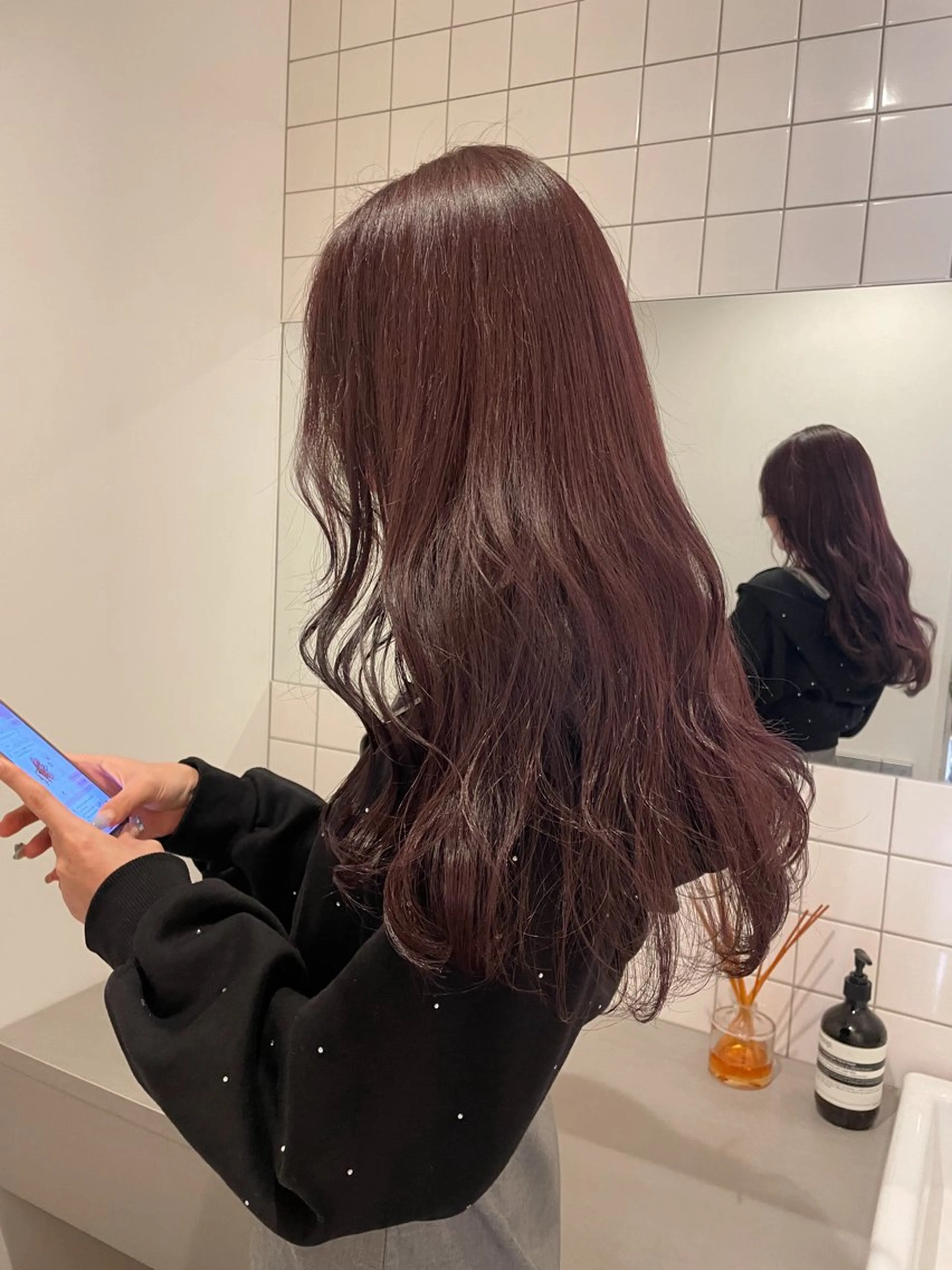 ロング ヘアカラー ボブカットモデル/パ ーマ/harunaのヘアスタイル