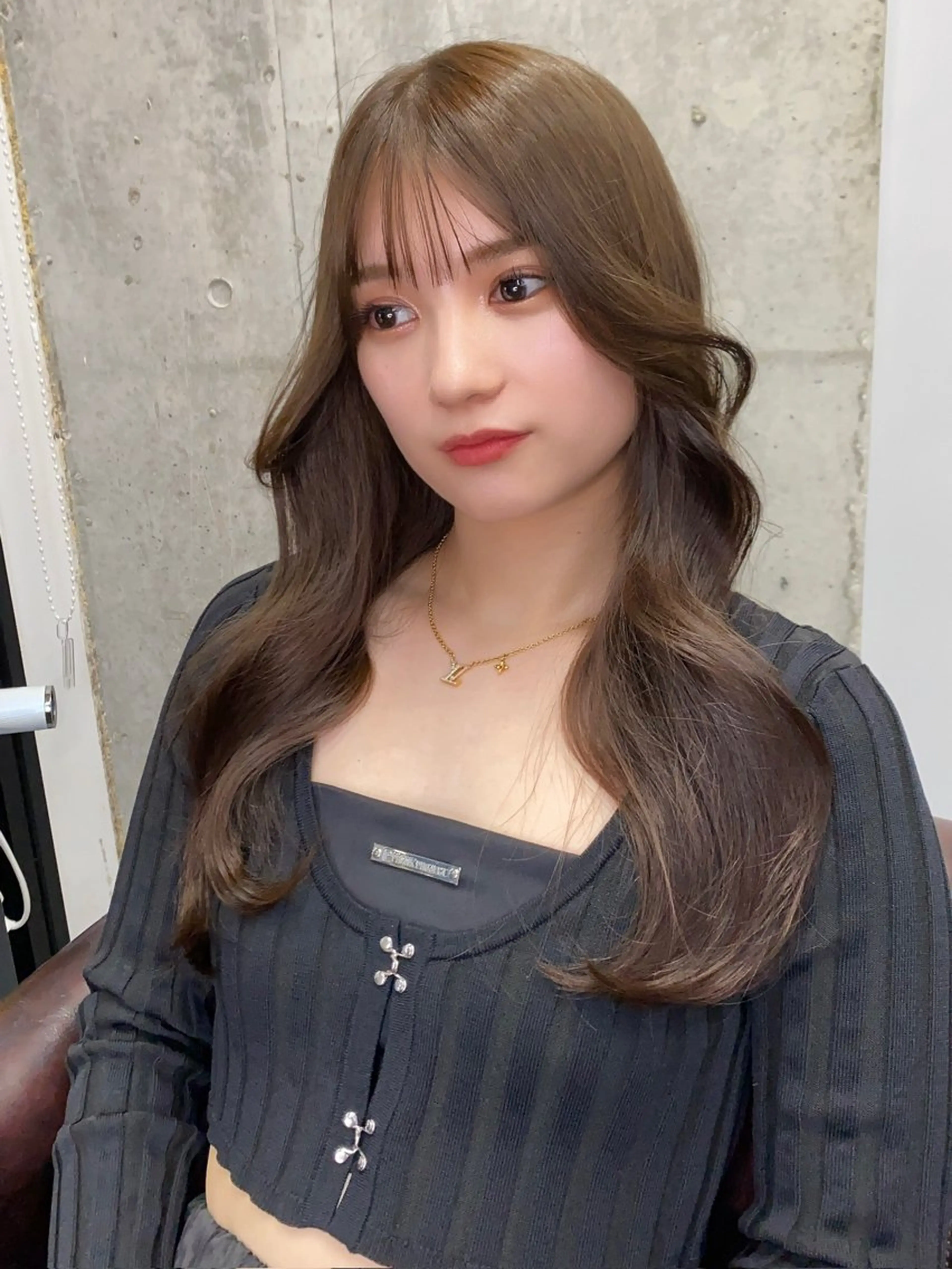 ロング カラー 髪質改善 トリートメント 韓国/ワンホンヘア 髪質改善/MaCoのヘアスタイル