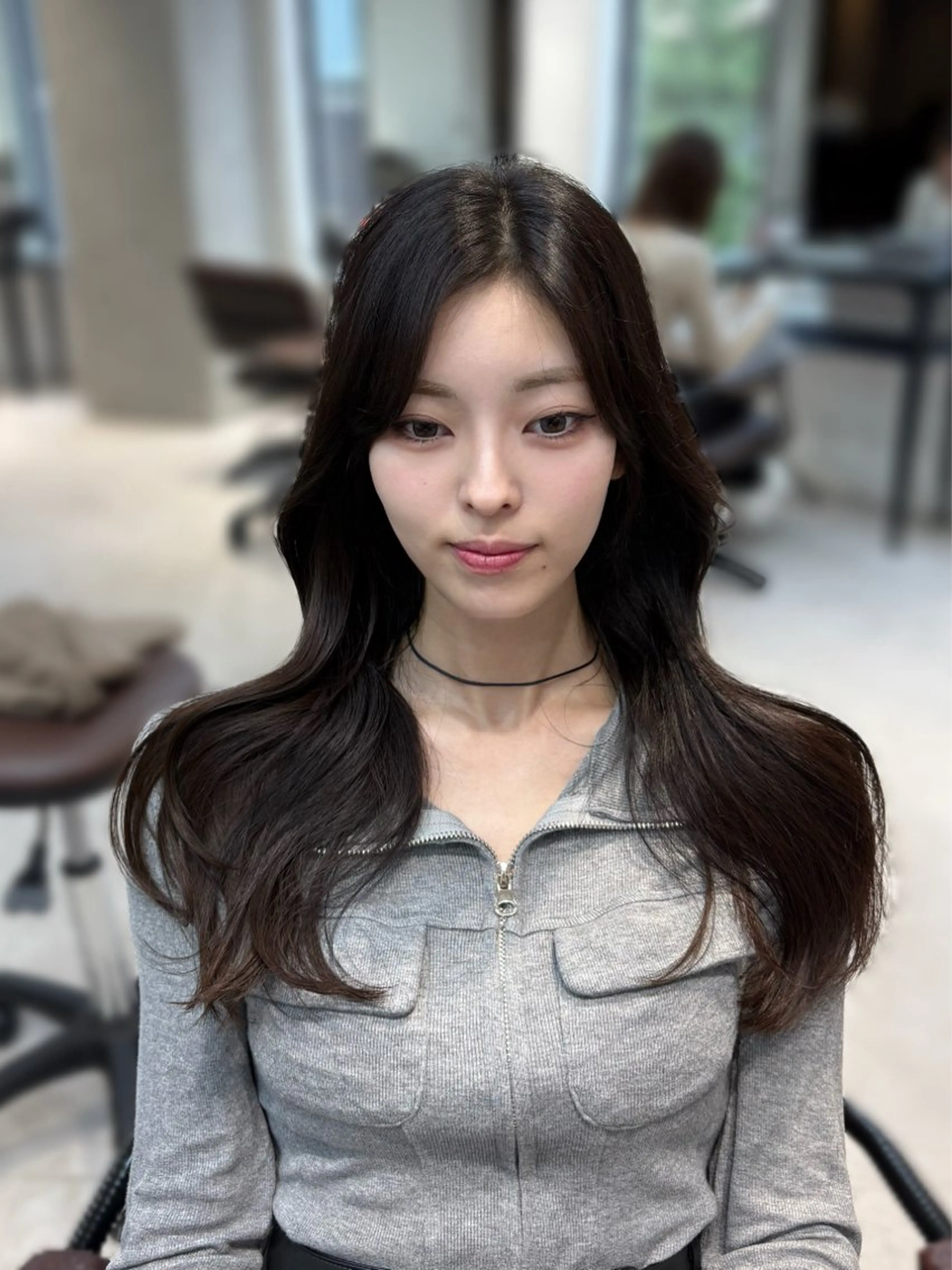 ロング カット ninaアイドル前髪 ×透明感🎀のヘアスタイル