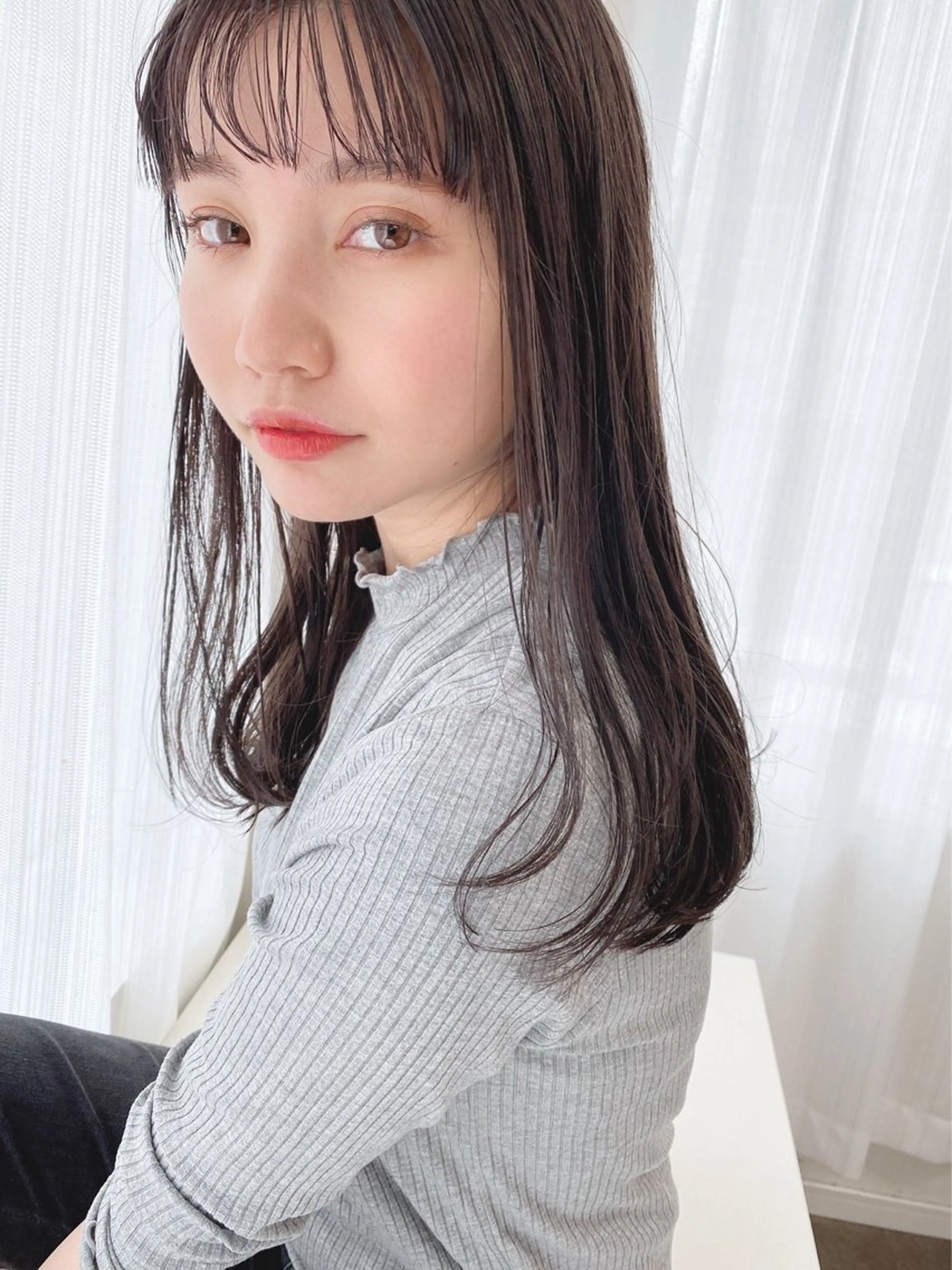 ミディアム カラー カラーモデル募集中 美容室ハピスのヘアスタイル
