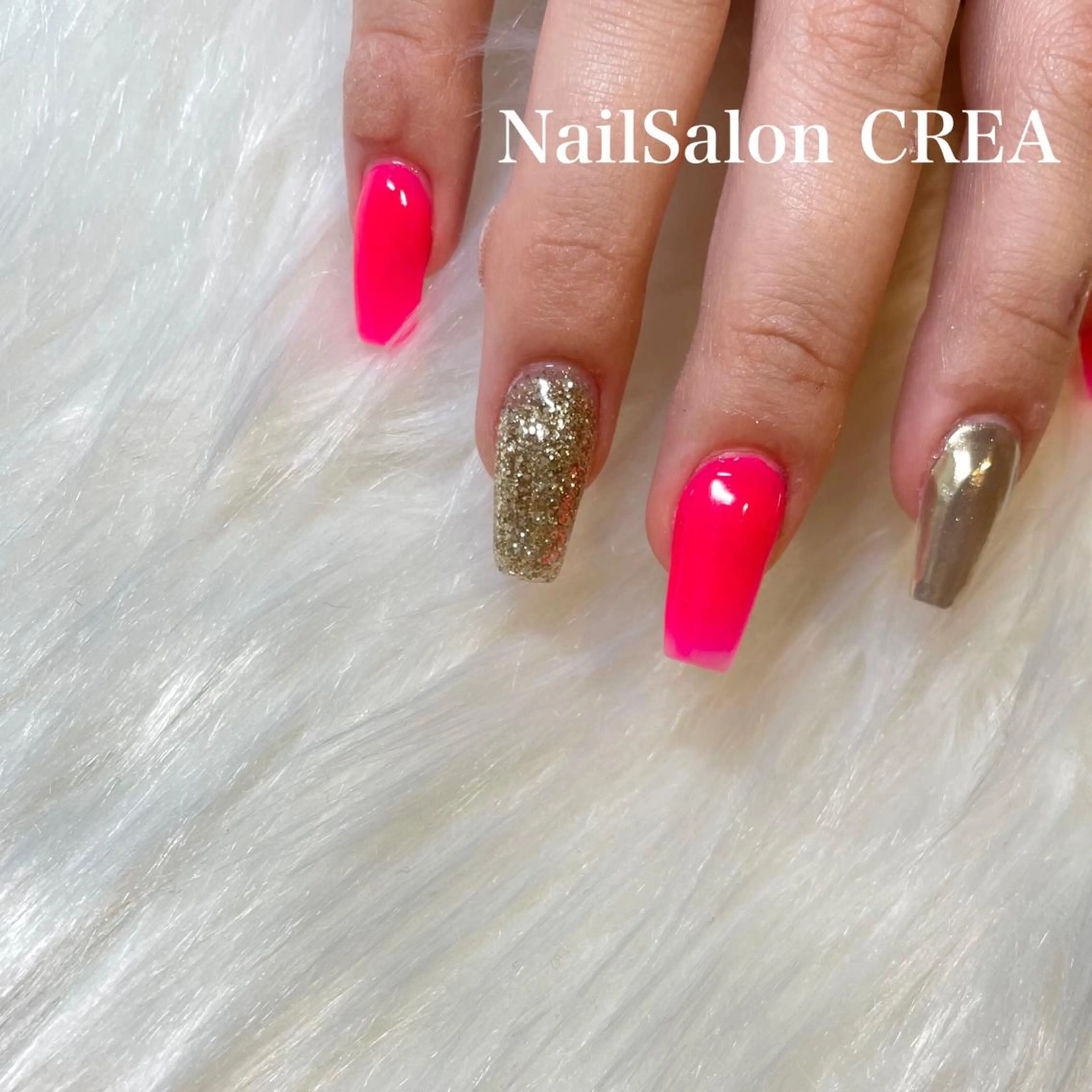 ネイル ミラーネイル ハンドネイル NailSalon CREAのネイルデザイン