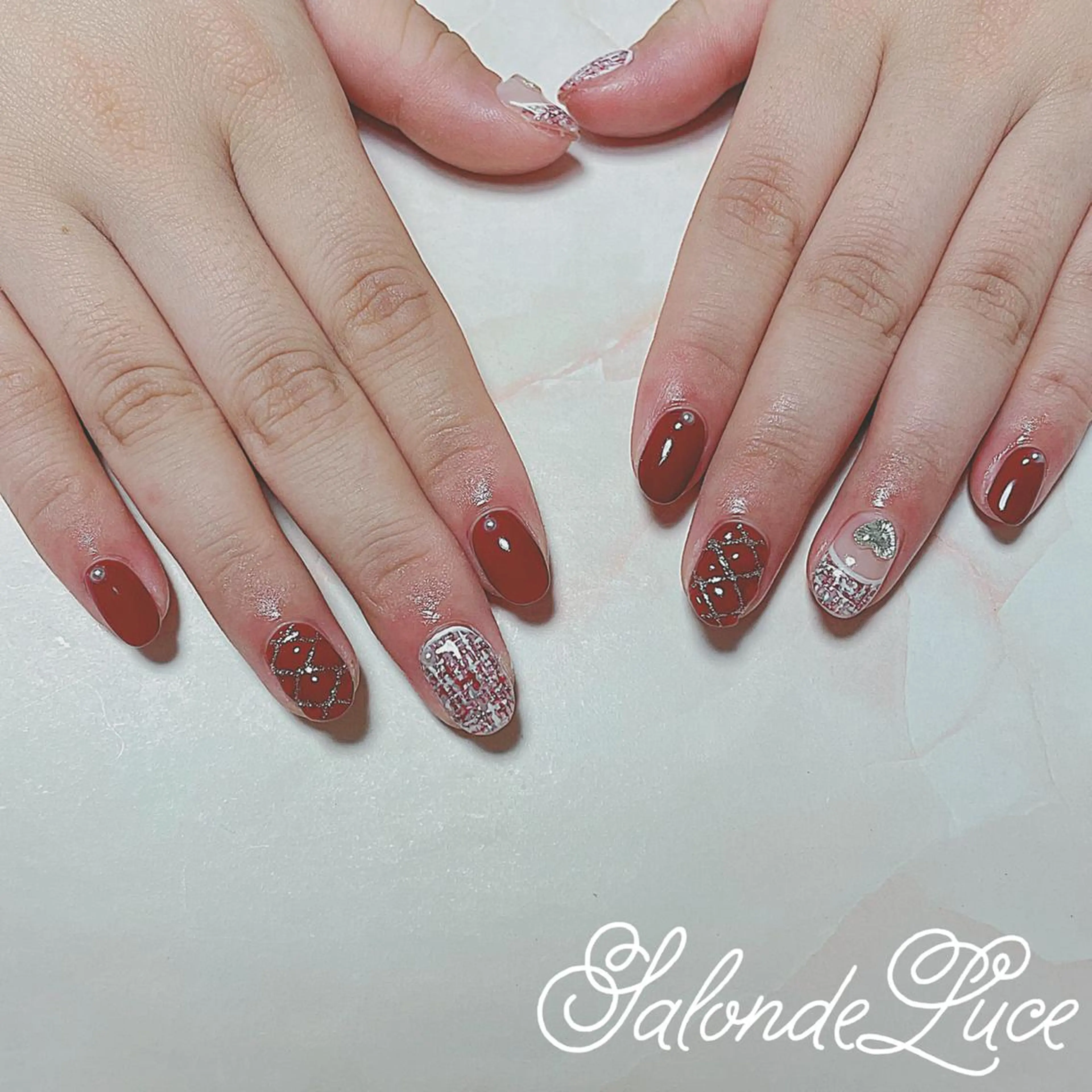 ネイル ツイードネイル Salon de Luceのネイルデザイン
