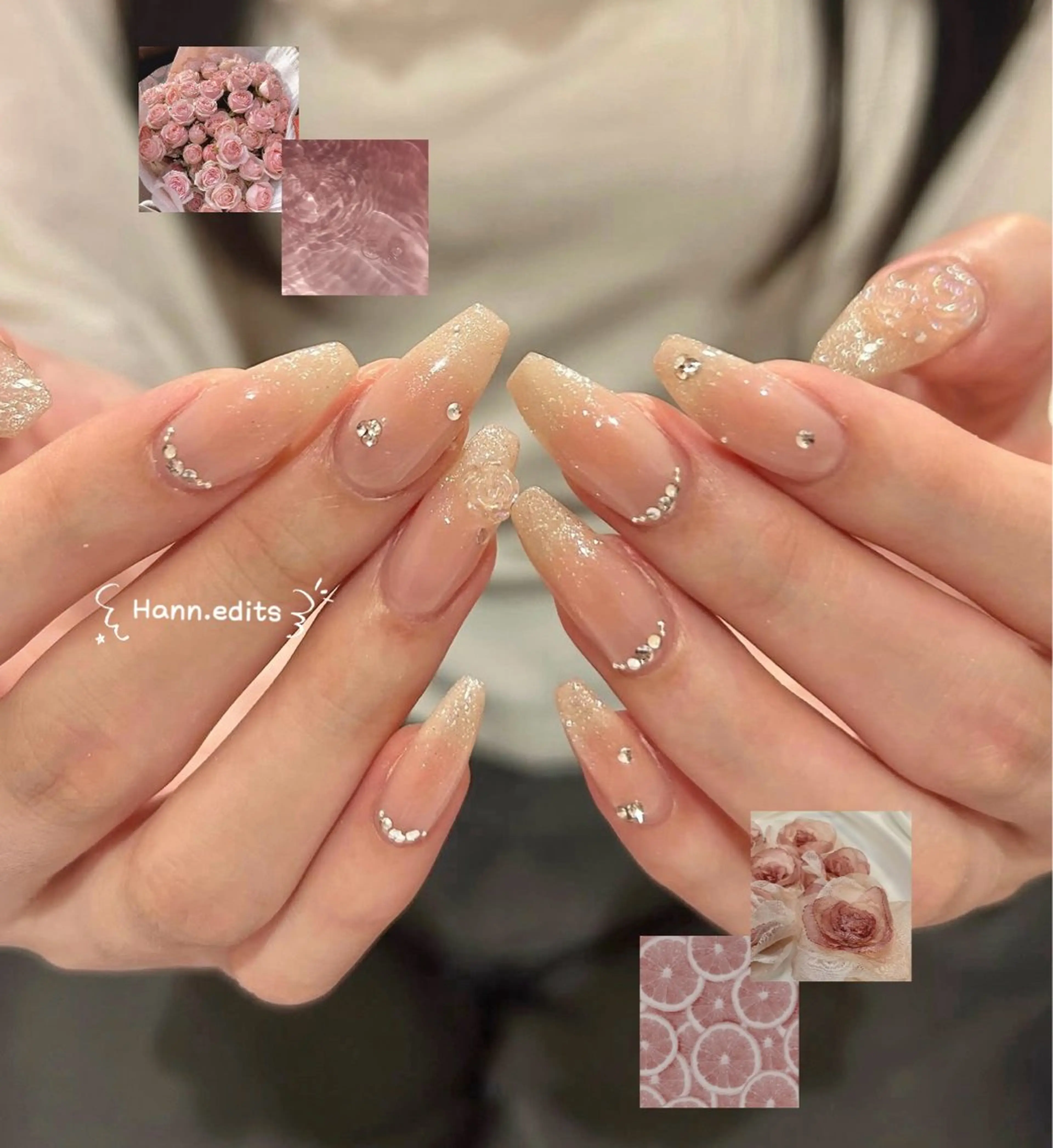 ミディアム 韓国風ヘア ハンドネイル Aila Nail HanChanのネイルデザイン