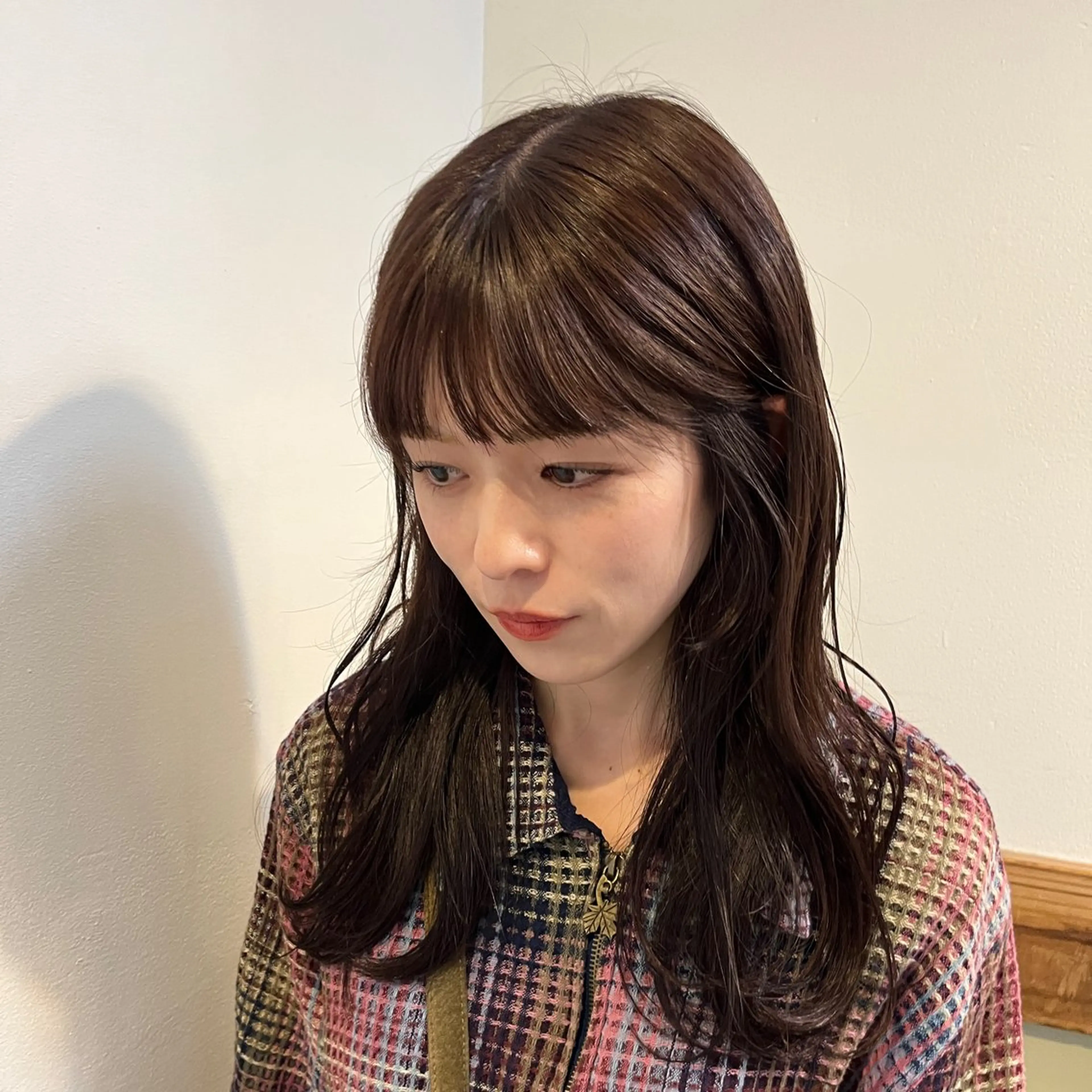 セミロング カット ヘアカラー ボブパーマ🥣KON コンナツミのヘアスタイル