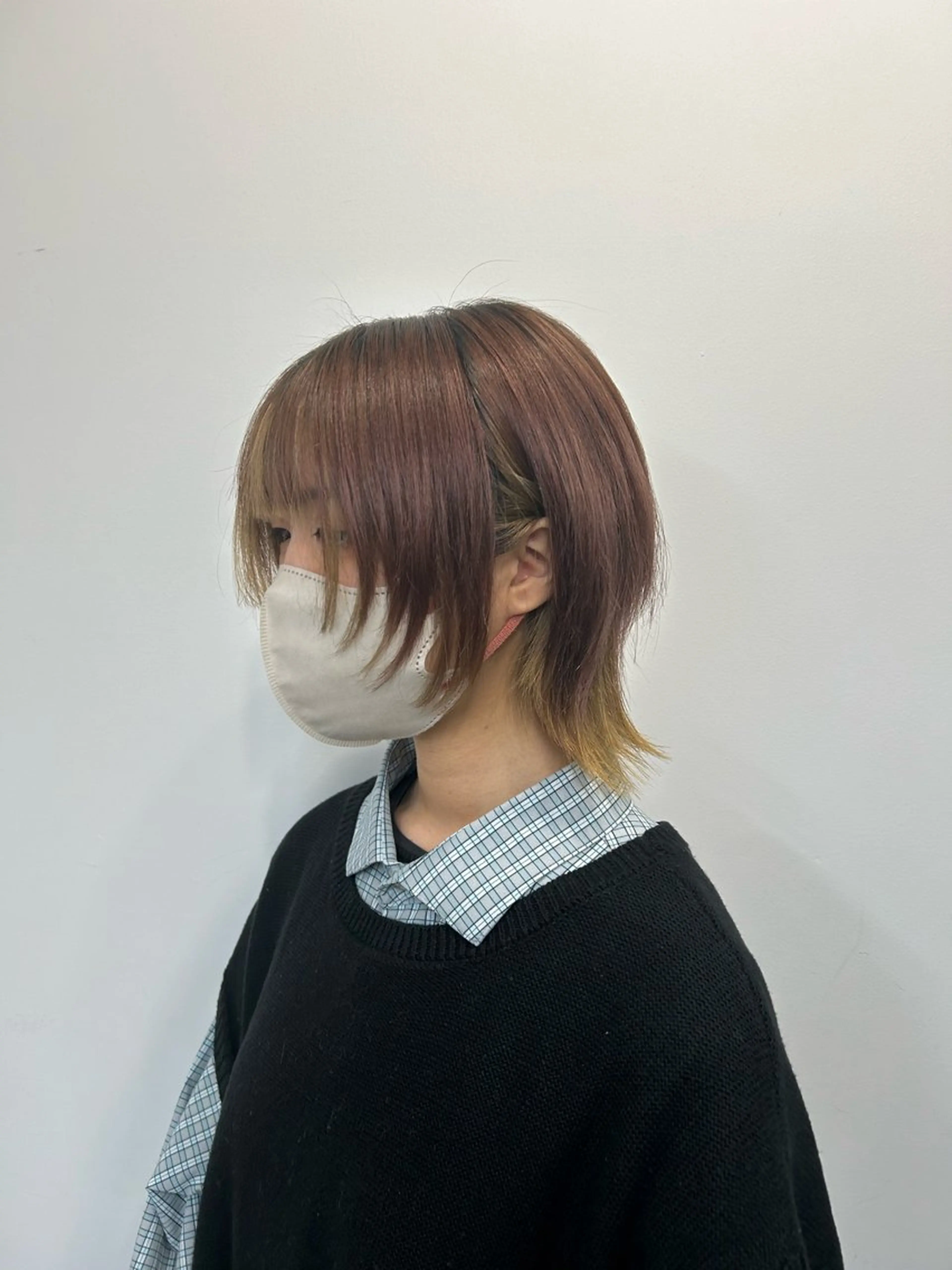 ショート 似合わせカット ウルフカット 梅田l大人韓国ヘア レイヤー×艶カラーのヘアスタイル
