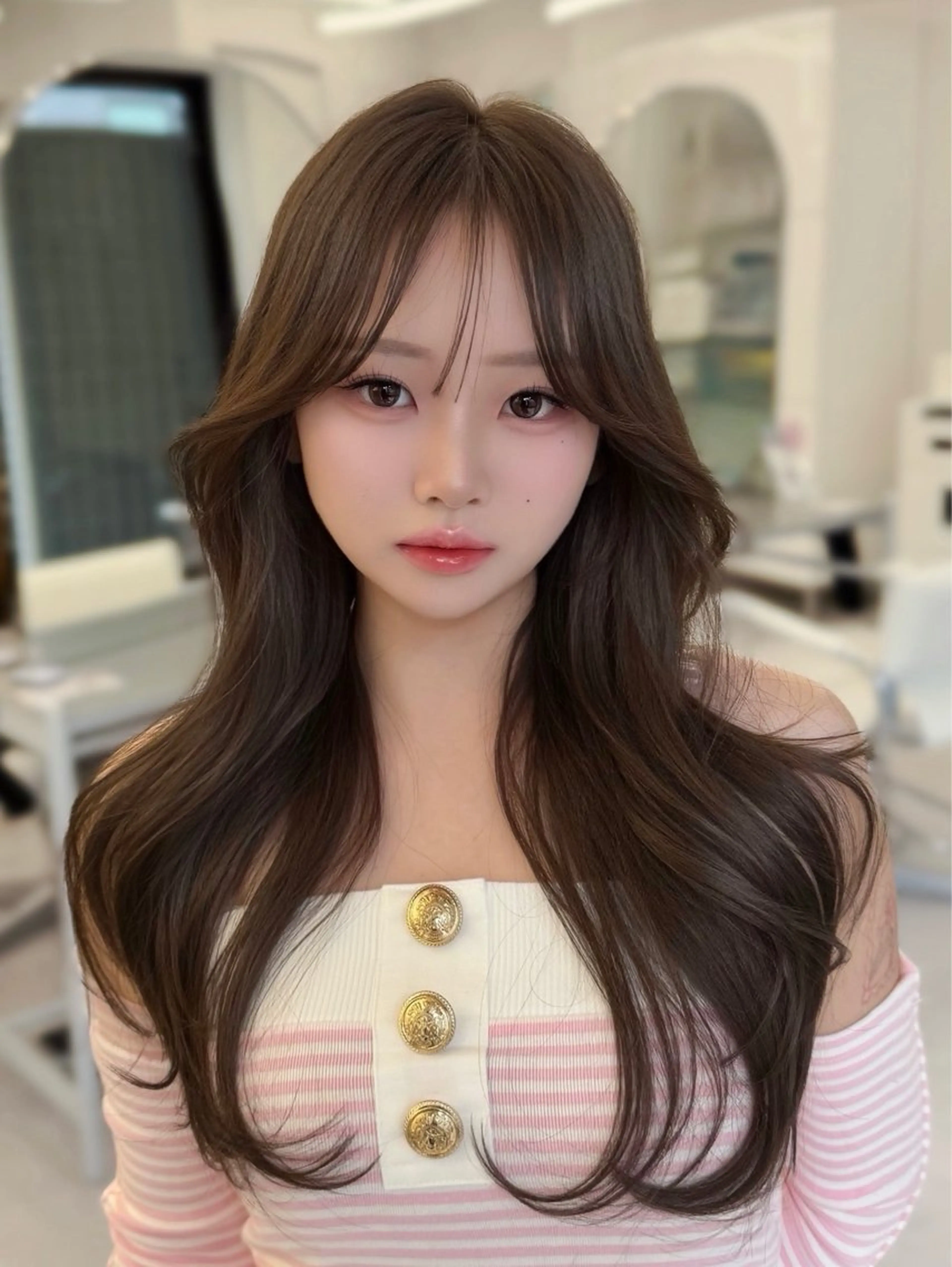 ロング カラー カット ヘアカラー トリートメント ヘアセット 顔まわりの神様✨ 透明感カラー藤嶋秀幸のヘアスタイル