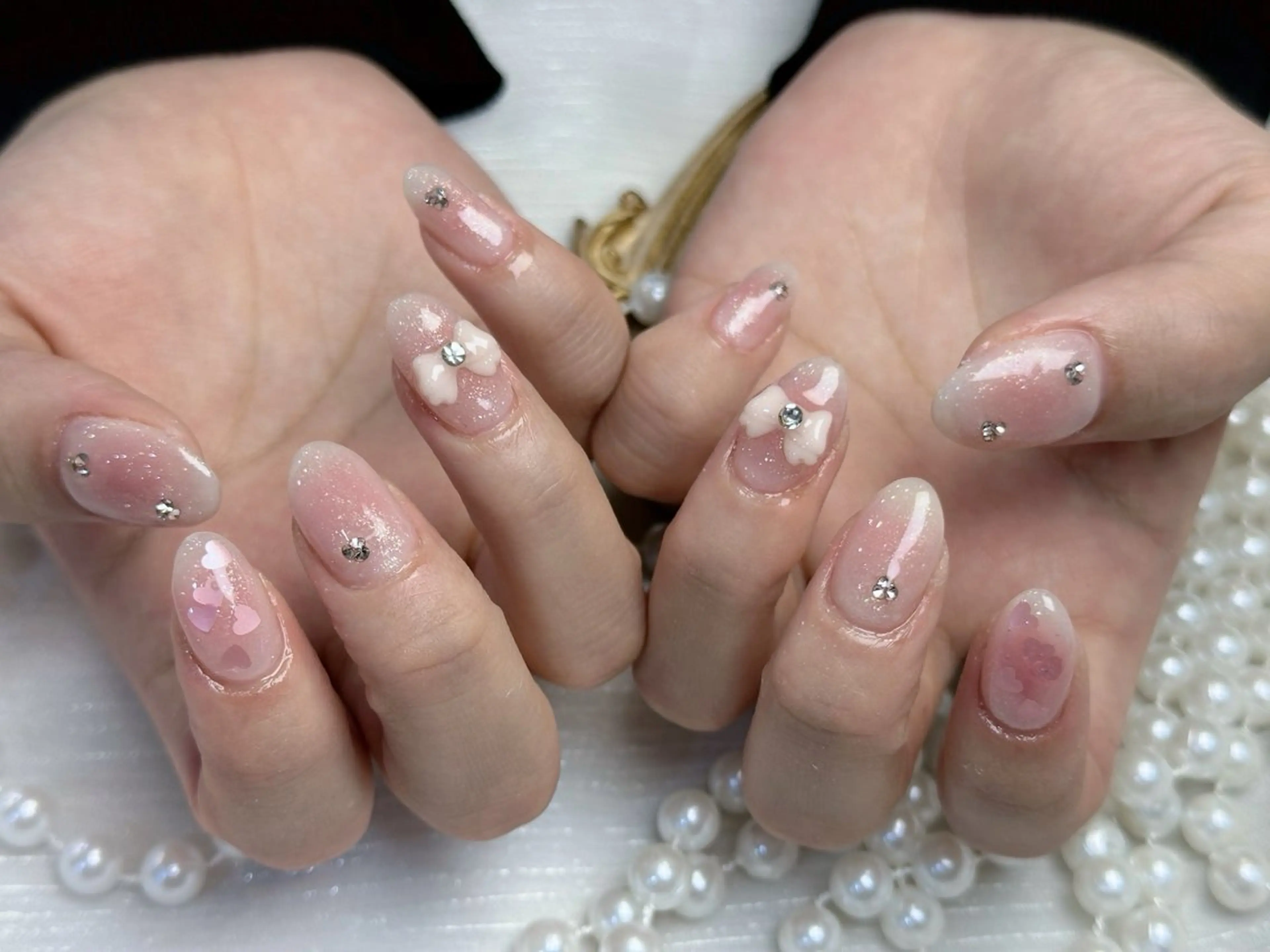 ネイル アートネイル フットネイル ジェルネイル ハート マグネットネイル Babarla　Nail　Salon所属・babarla Nailのネイルデザイン