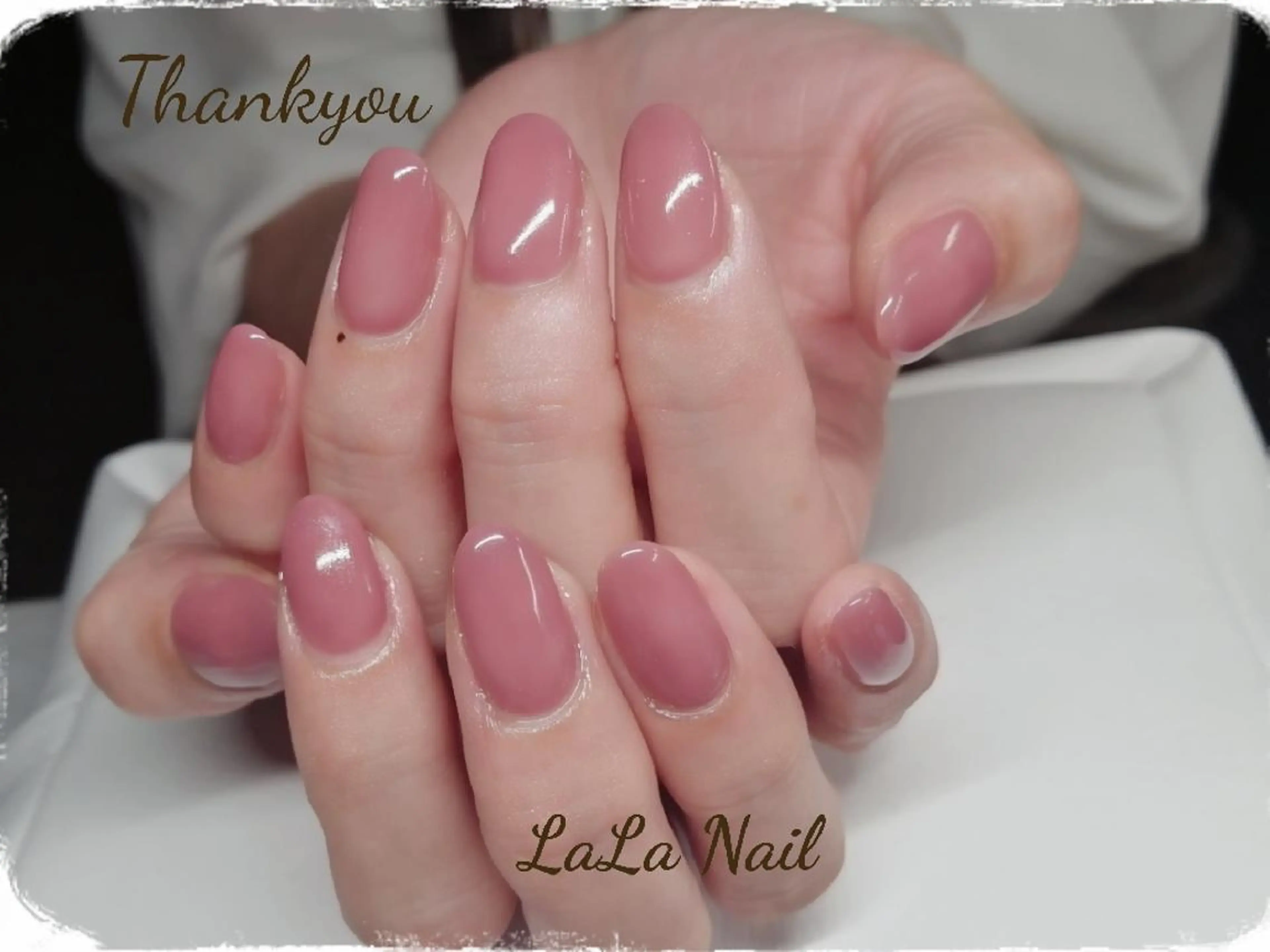 ネイル ジェルネイル ワンカラーネイル ピンク LaLa Nailのネイルデザイン