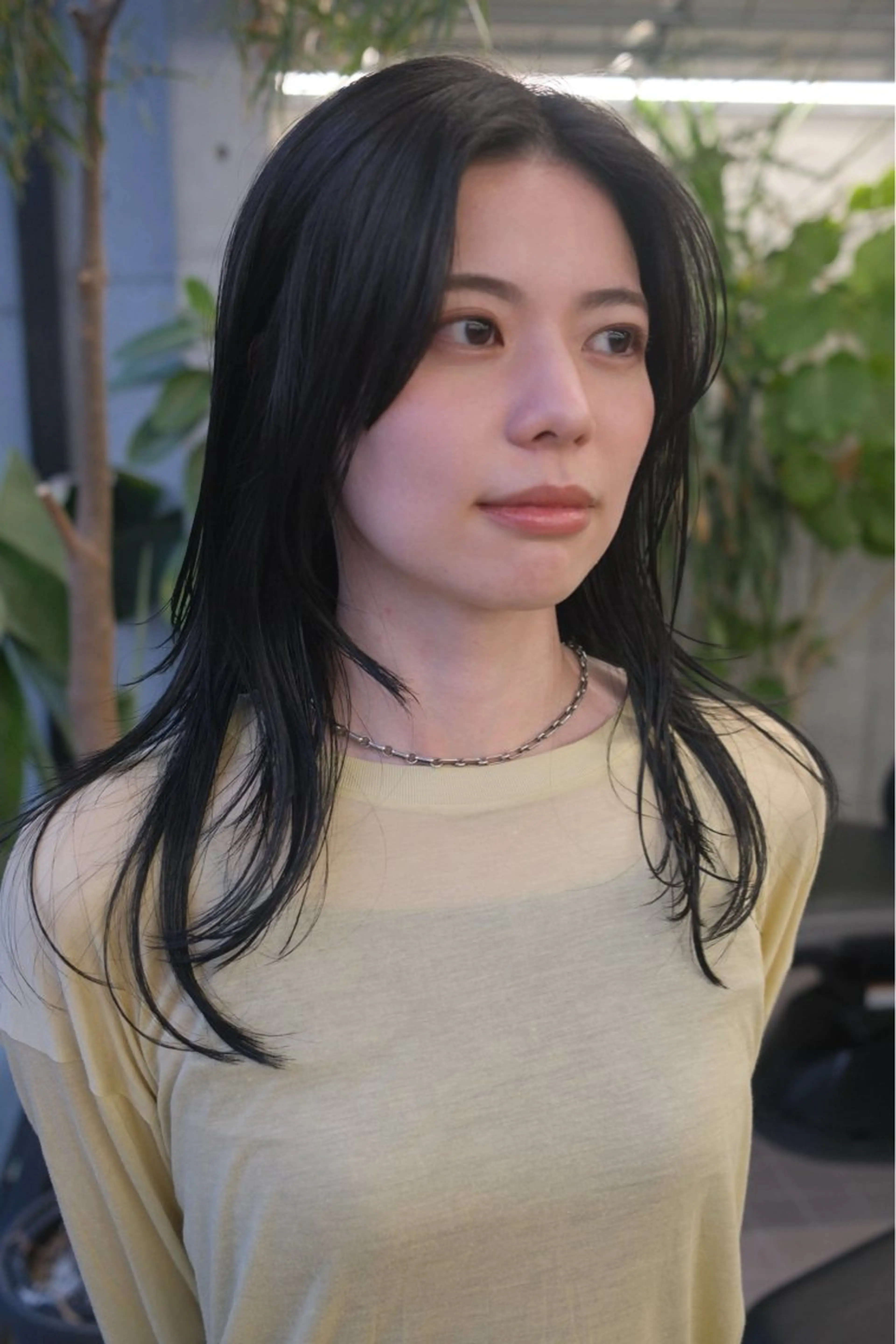 ミディアム カラー 顔まわりレイヤー レイヤーカット カット ヘアカラー トリートメント 似合わせカット レイヤー/ボブのヘアスタイル