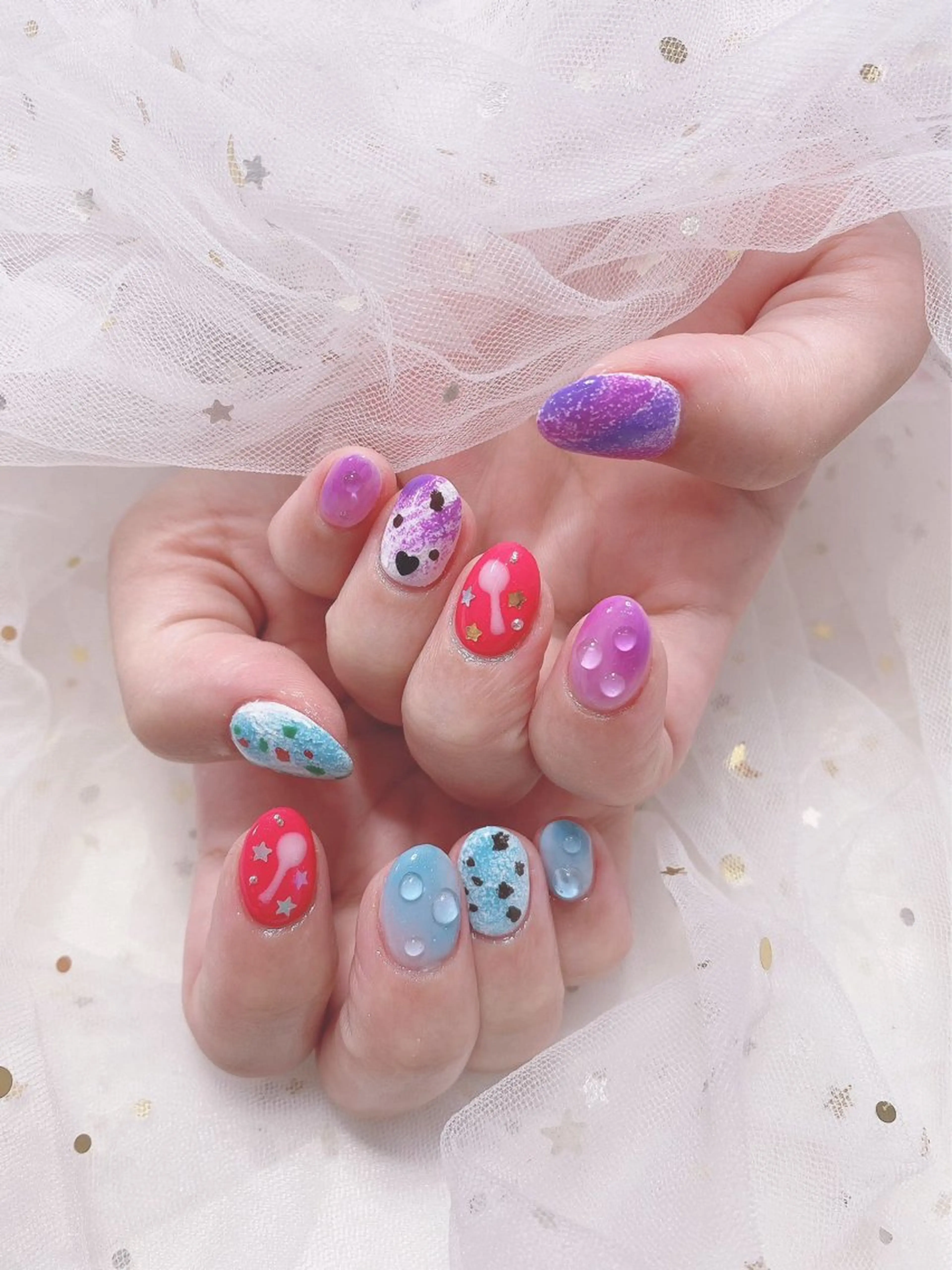 ネイル 氷ネイル・うるうるネイル ジョリ kasumi🌹💅のネイルデザイン