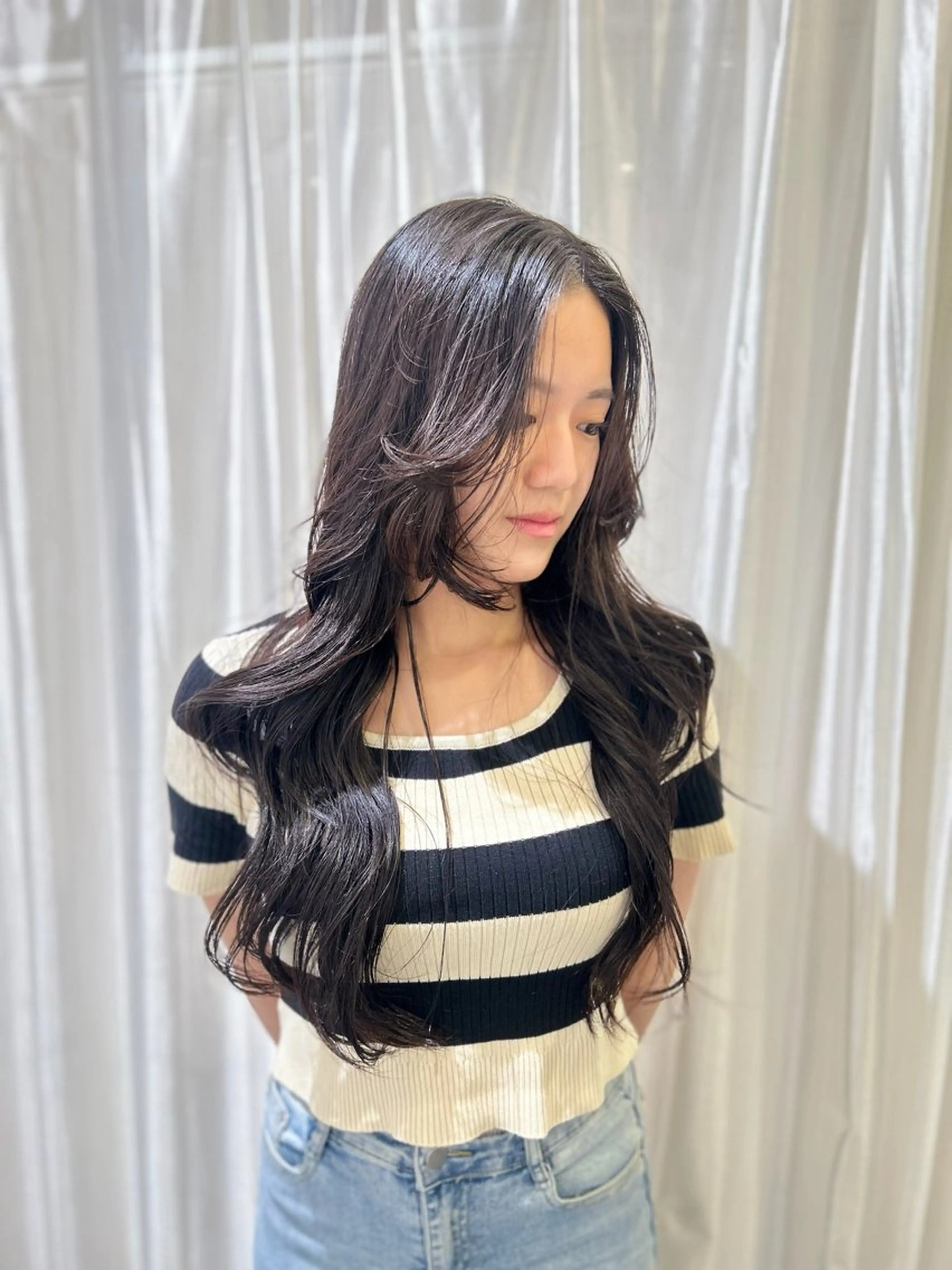 ロング カラー 近藤 歌留多のヘアスタイル