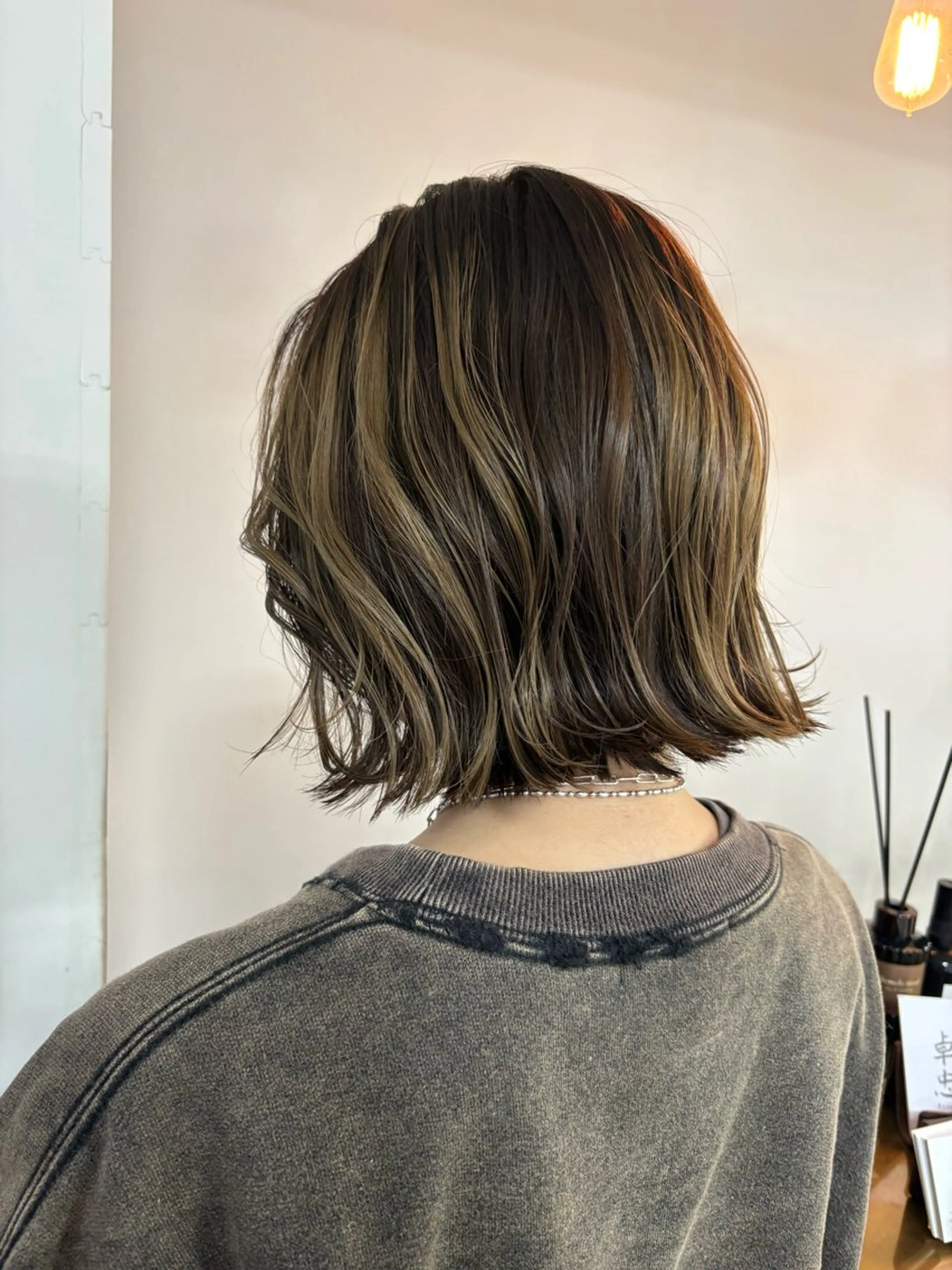 ミディアム カラー ブリーチ 透明感カラー カット ヘアカラー トリートメント takada kohのヘアスタイル