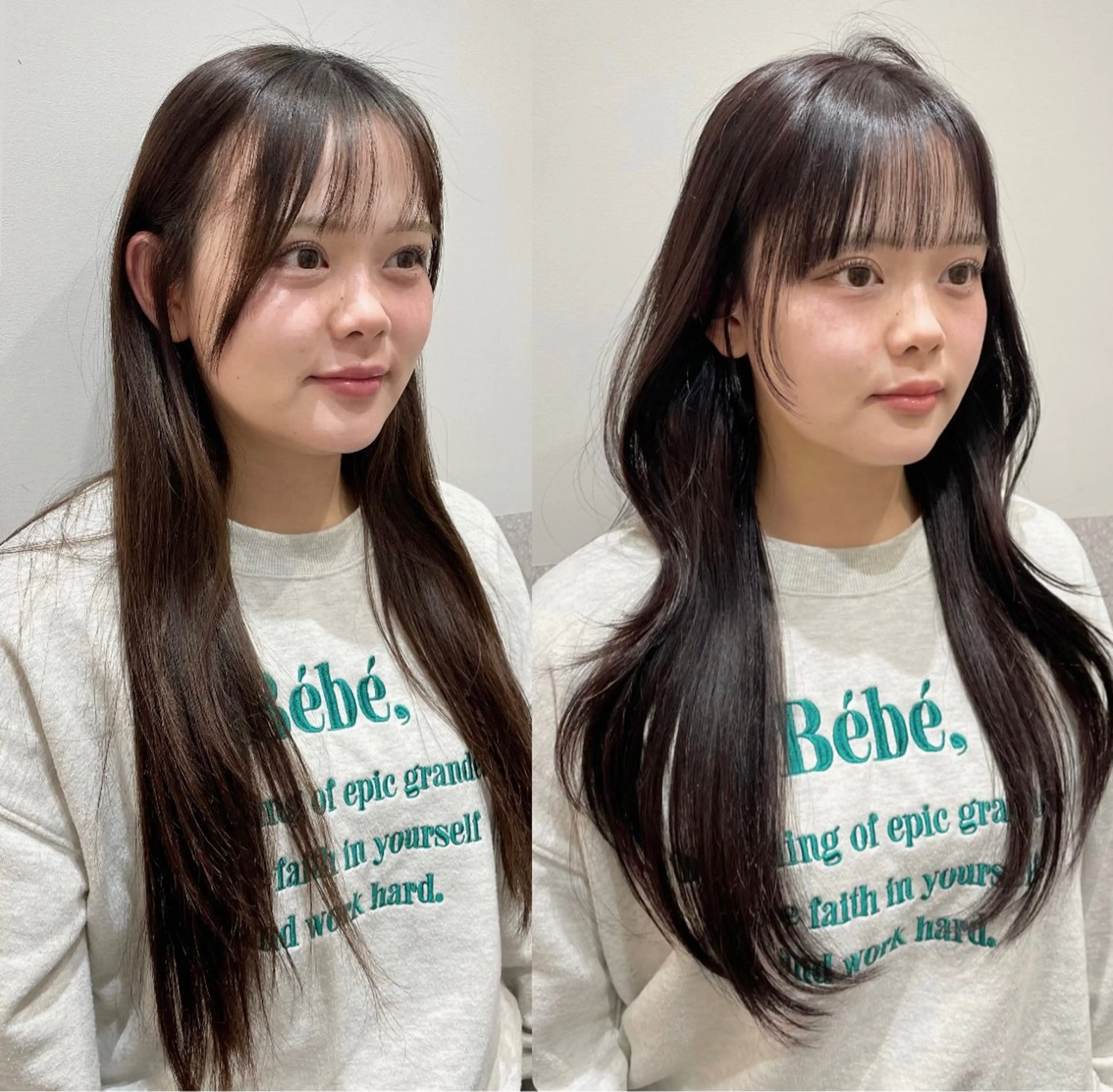 ロング 韓国風ヘア レイヤーカット カット ヘアカラー トリートメント ❤︎︎韓国ヘア❤︎︎ 𝑺𝒉𝒊𝒉𝒐のヘアスタイル