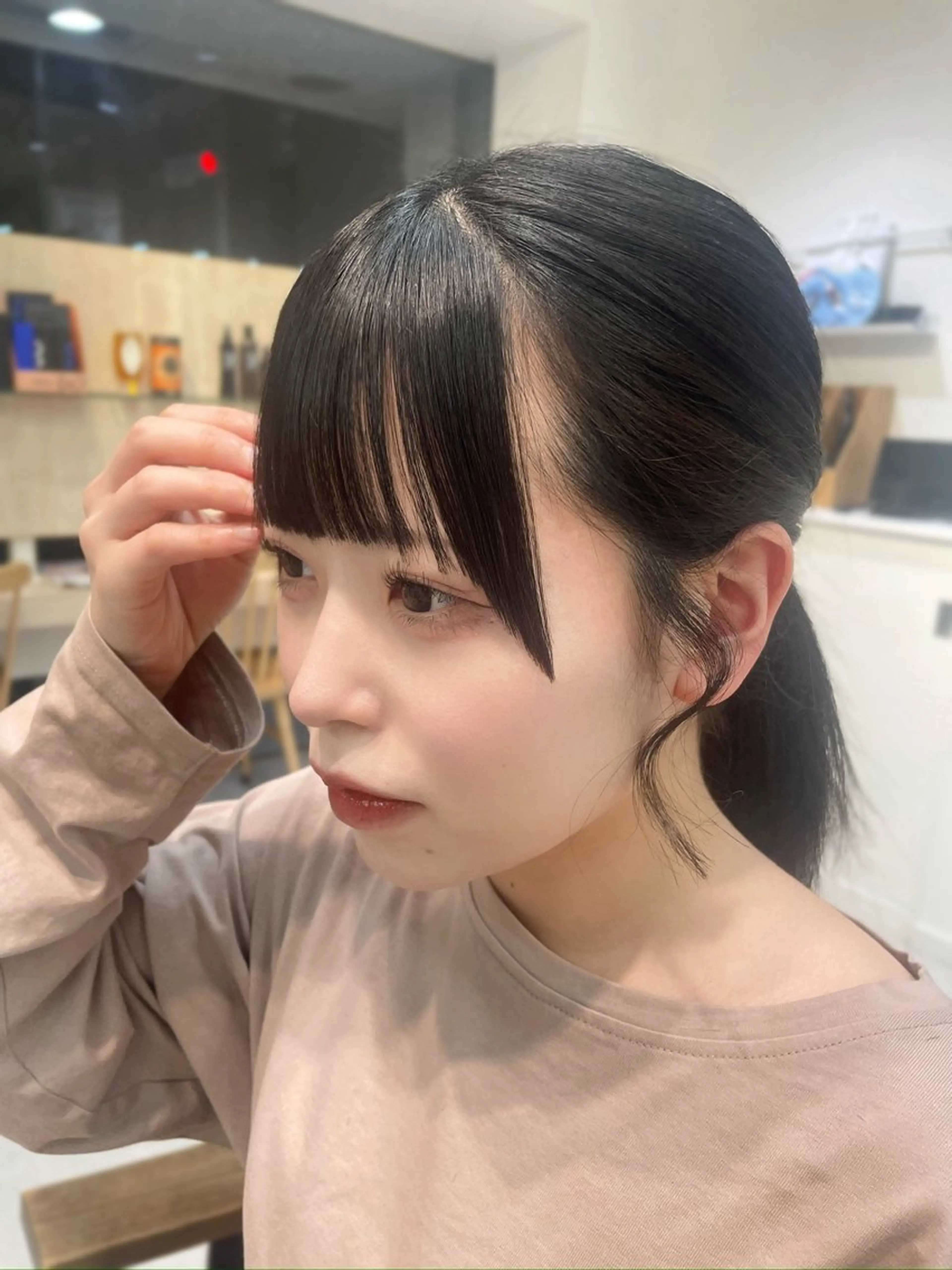 セミロング カット 縮毛矯正 かずや🍀/髪質改善 /艶髪カラー/眉毛のヘアスタイル