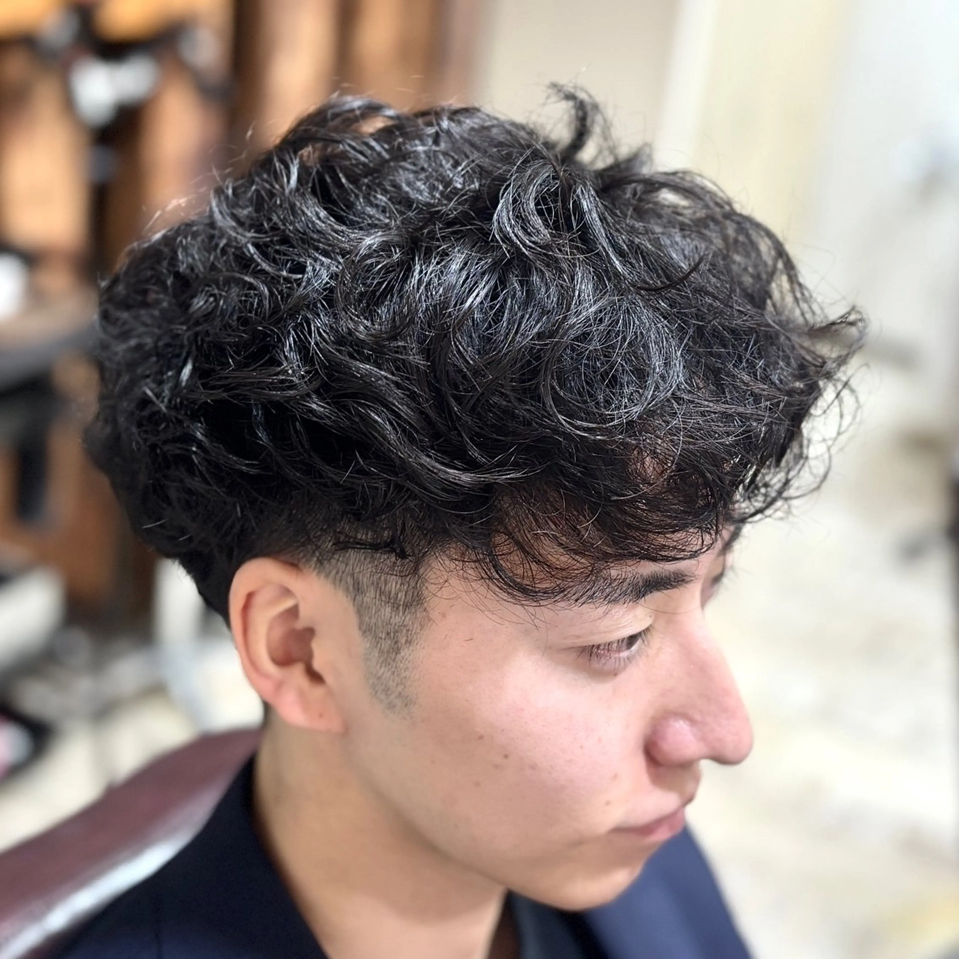 ショート パーマ メンズ カット パーマ 💥桜木町メンズ専門 💥ルキのヘアスタイル