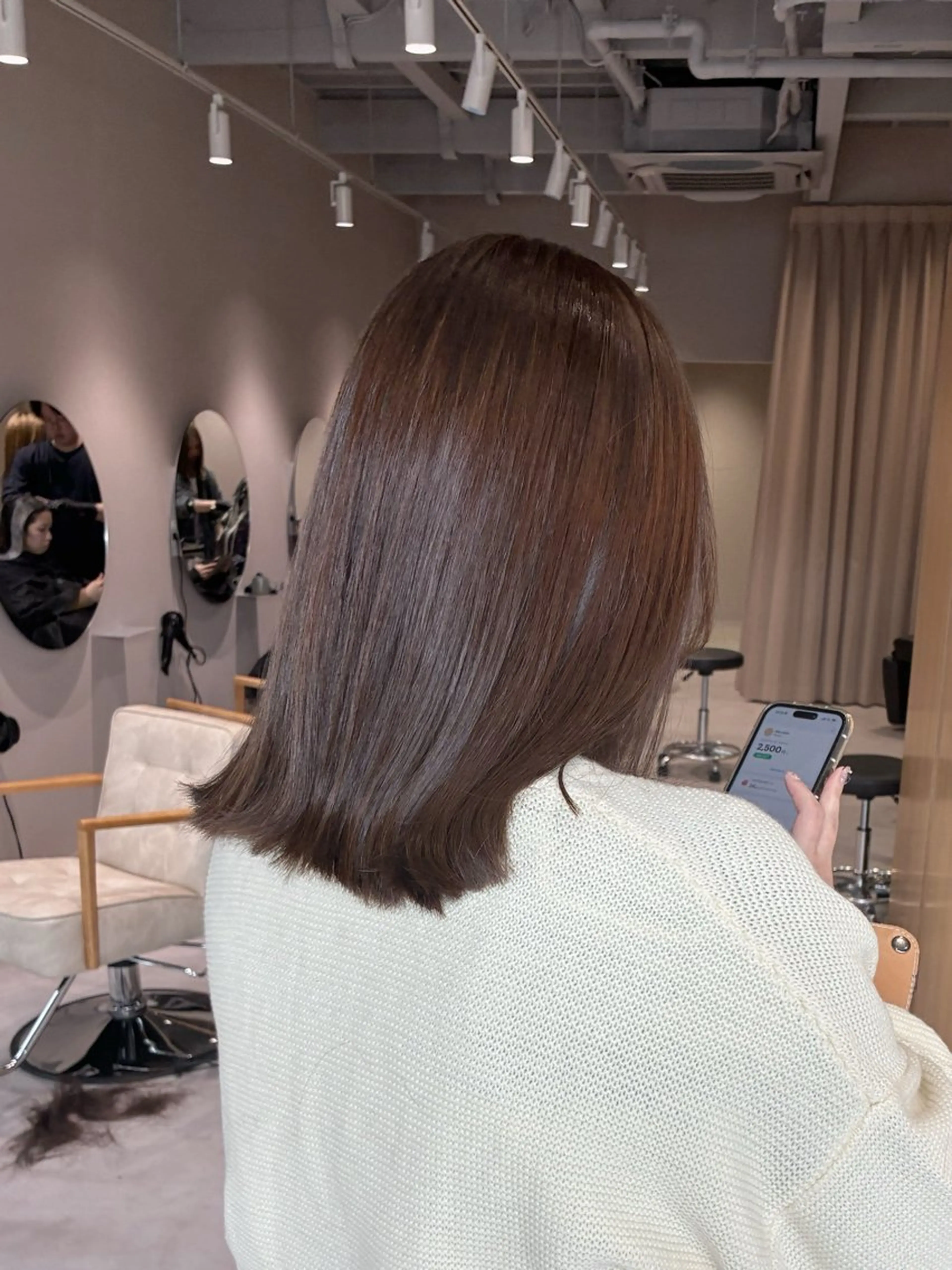 ミディアム カラー ヘアカラー 榎本 亜衣のヘアスタイル