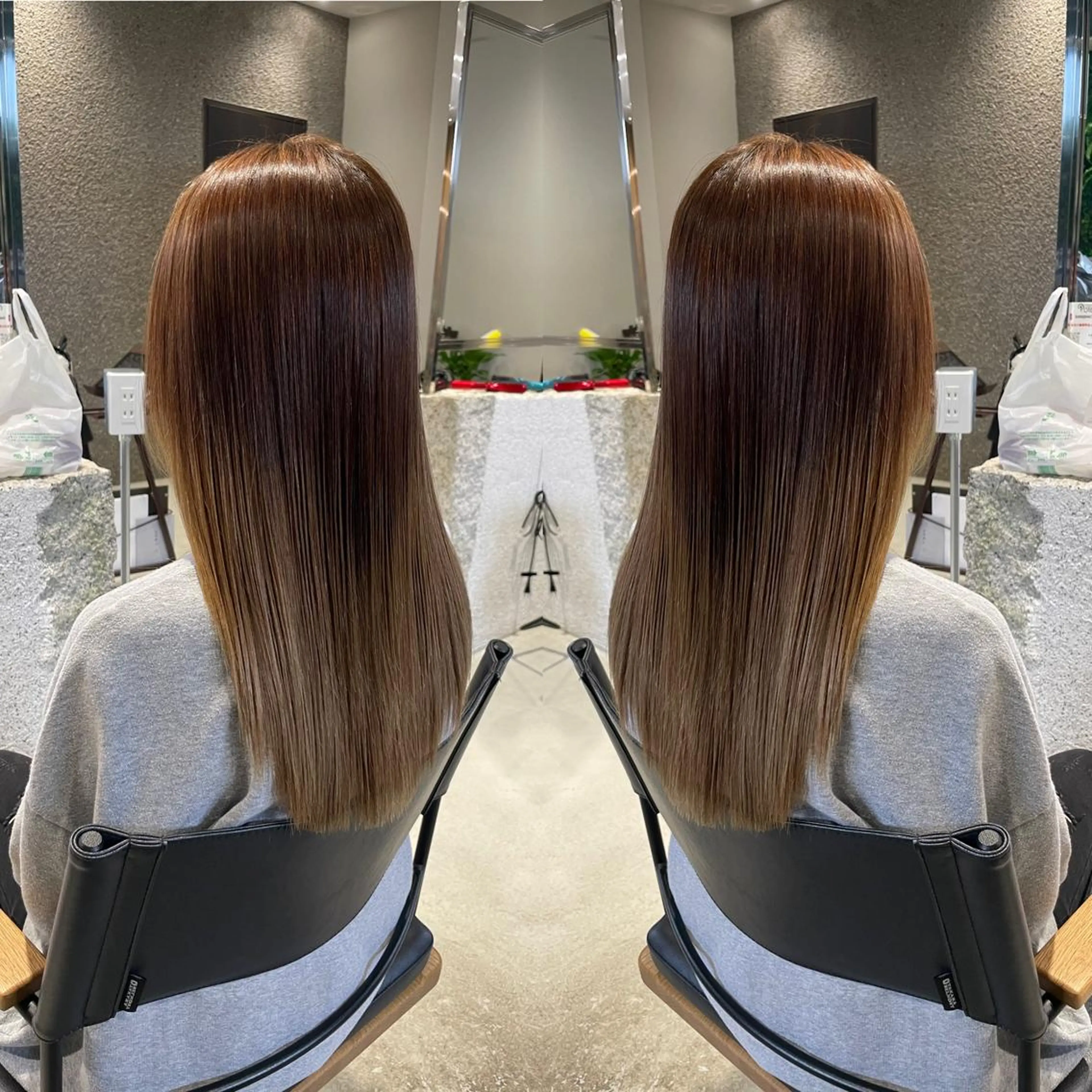 カット+ハイダメージ縮毛矯正+オーダーメイドトリートメントの写真