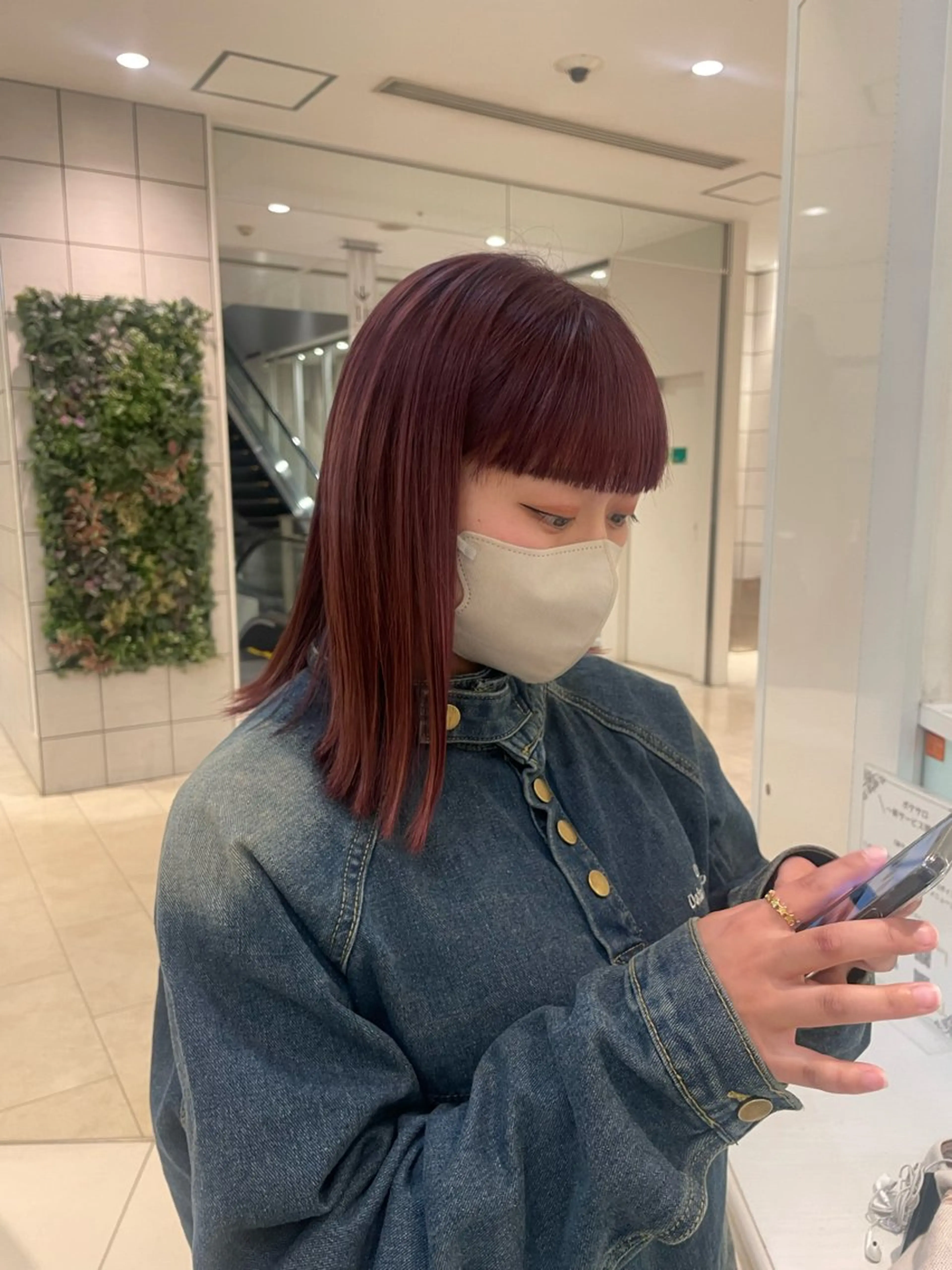 ミディアム パープルカラー 悠良/平塚 似合わせ/カラーのヘアスタイル