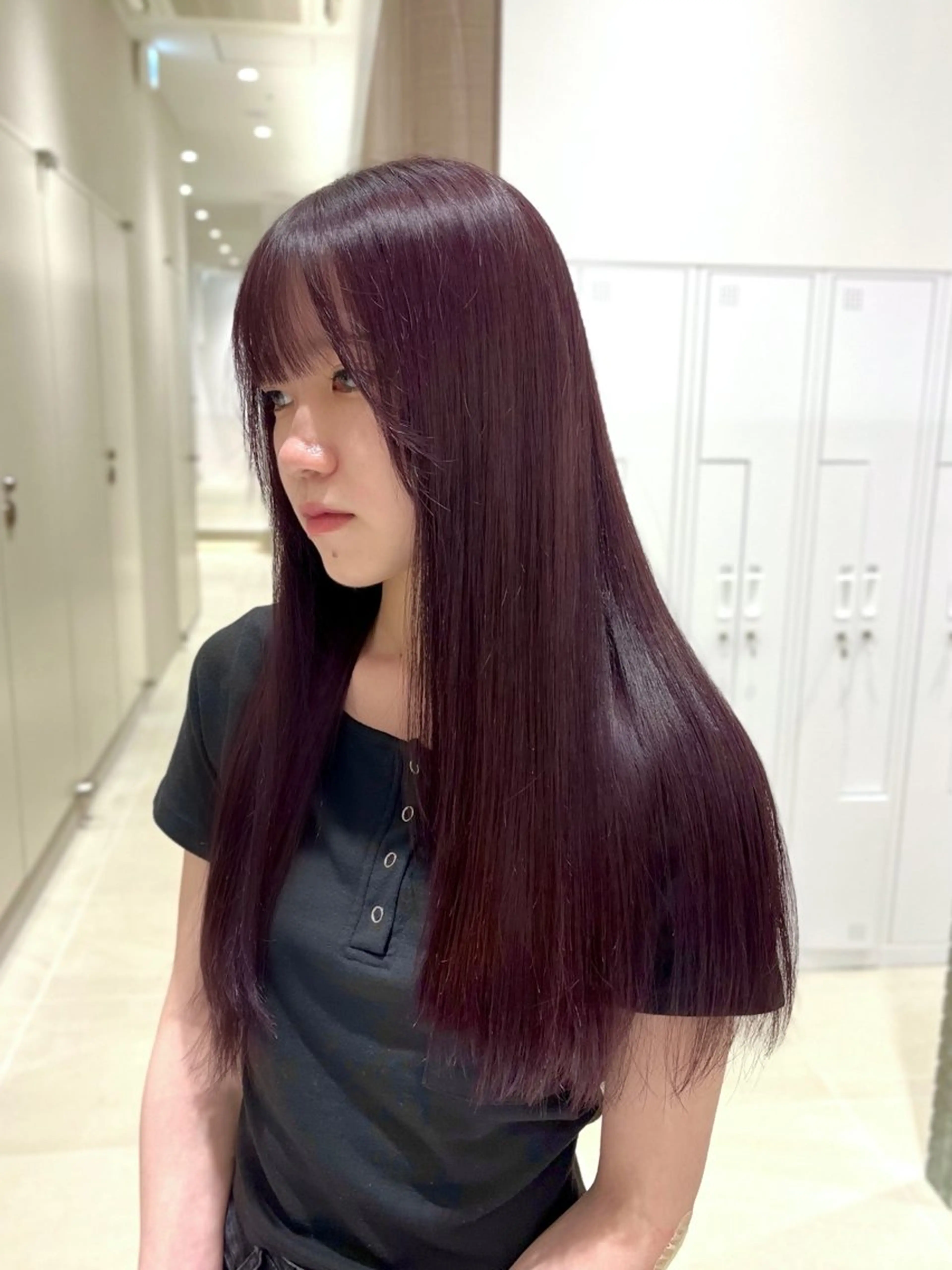 ロング ヘアカラー トリートメント ヘアセット RIKO👼🏻💓 韓国ガーリーのヘアスタイル