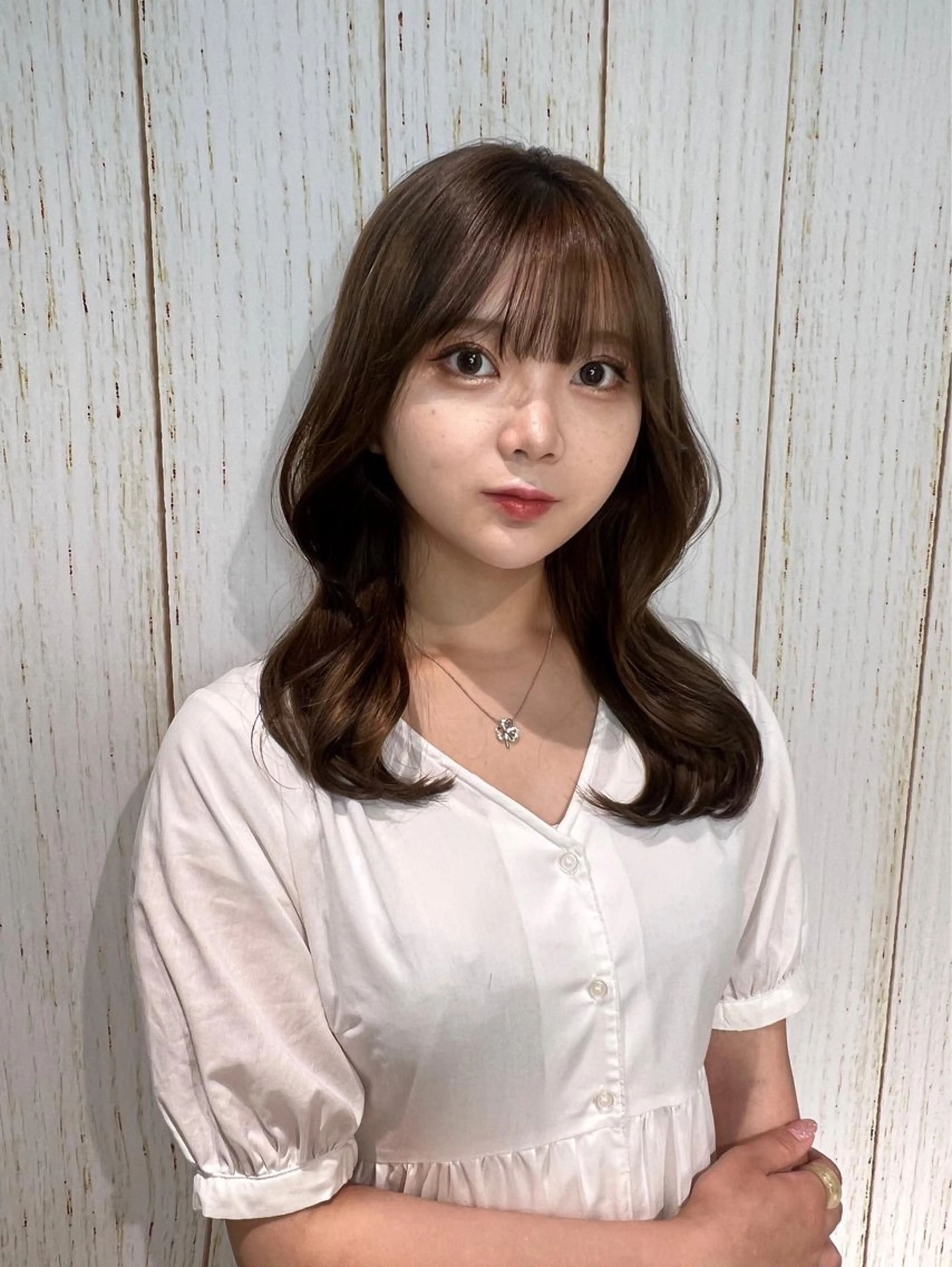 セミロング ヘアアレンジ 🧊🪞透明感カラー himeのヘアスタイル