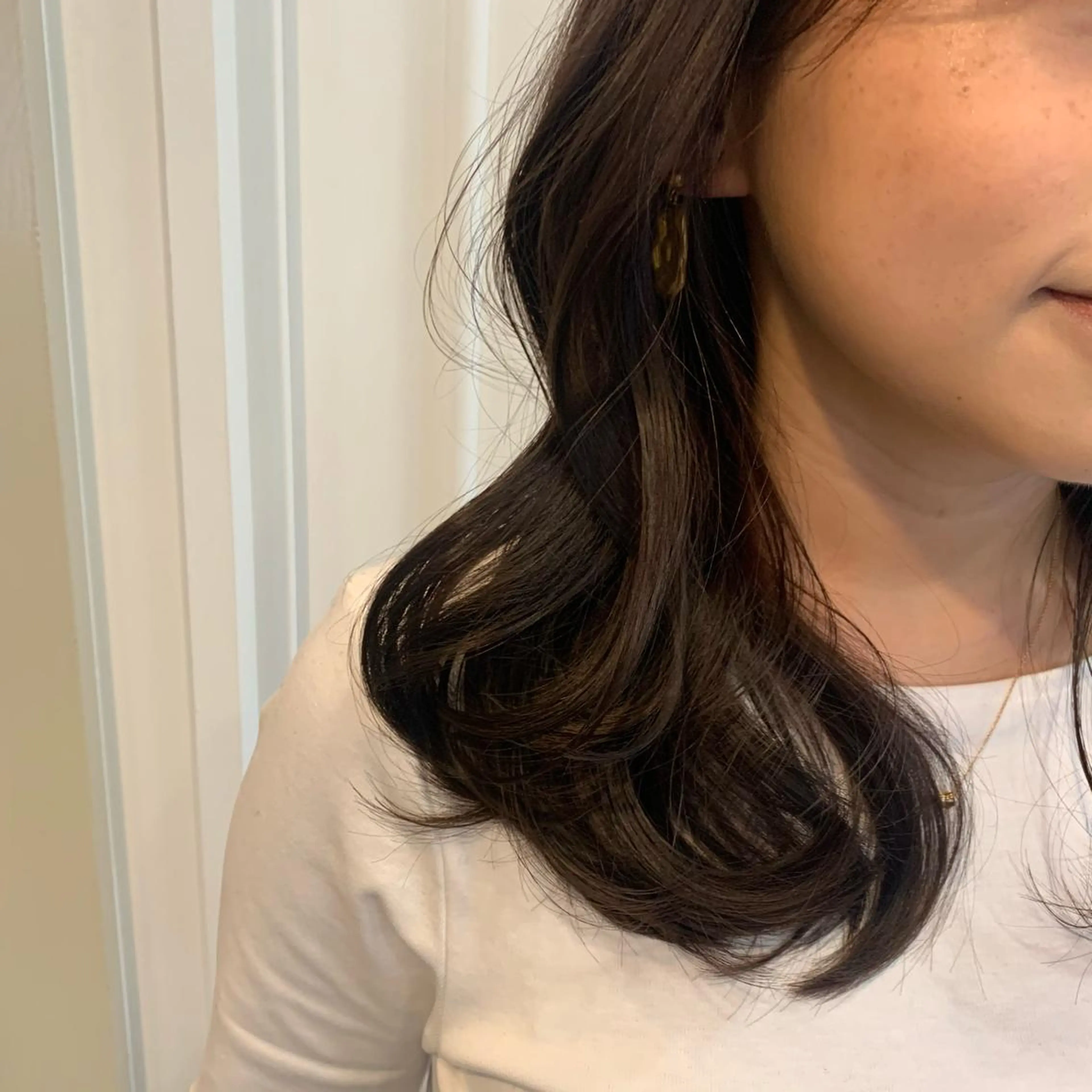 ロング カラー ブラウンカラー ラベンダーカラー ヨシンモリ 韓国🇰🇷髪質改善 Chisaki치사키のヘアスタイル