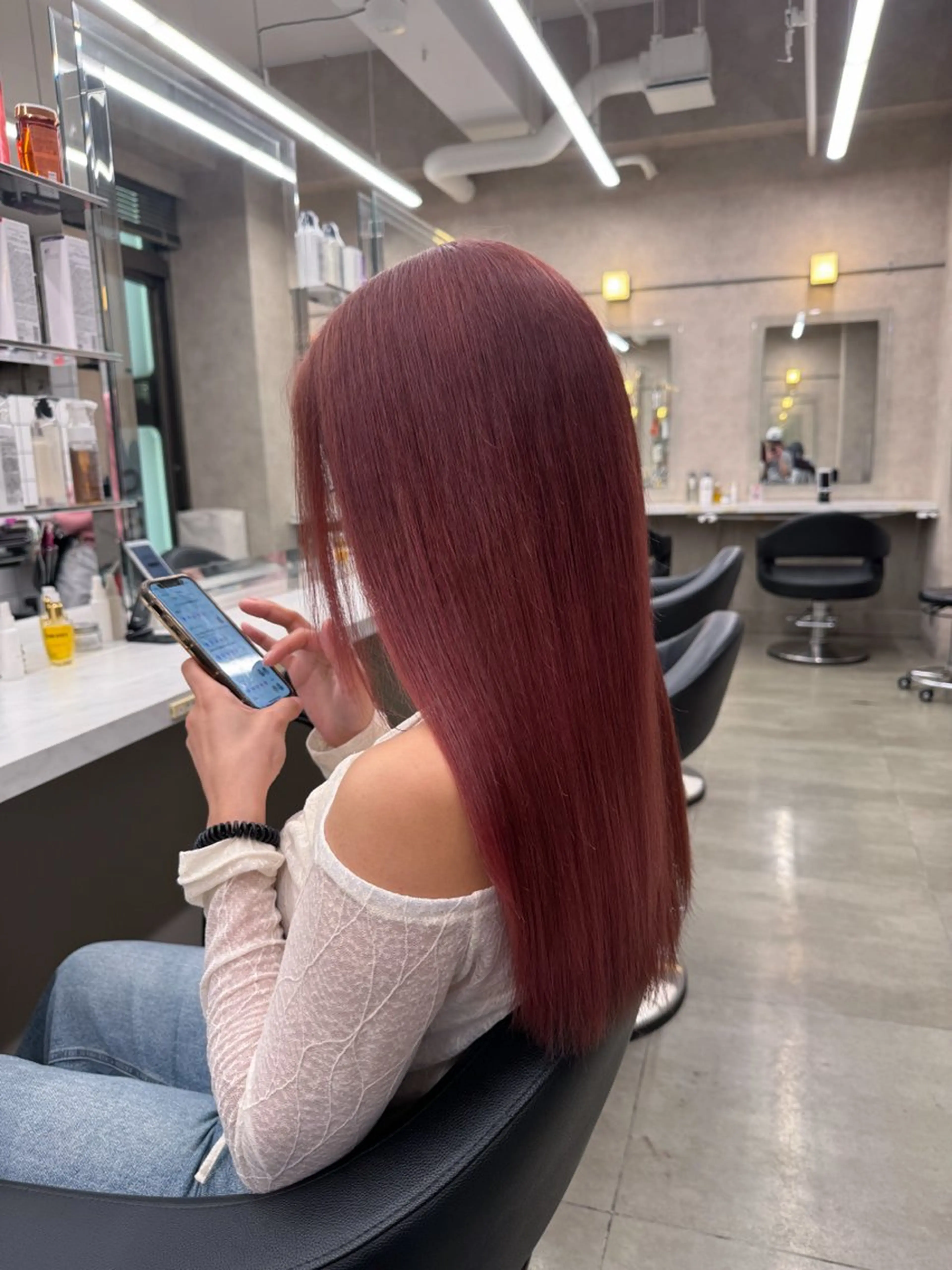 セミロング カラー ヘアアレンジ Over hair_ misakiのヘアスタイル