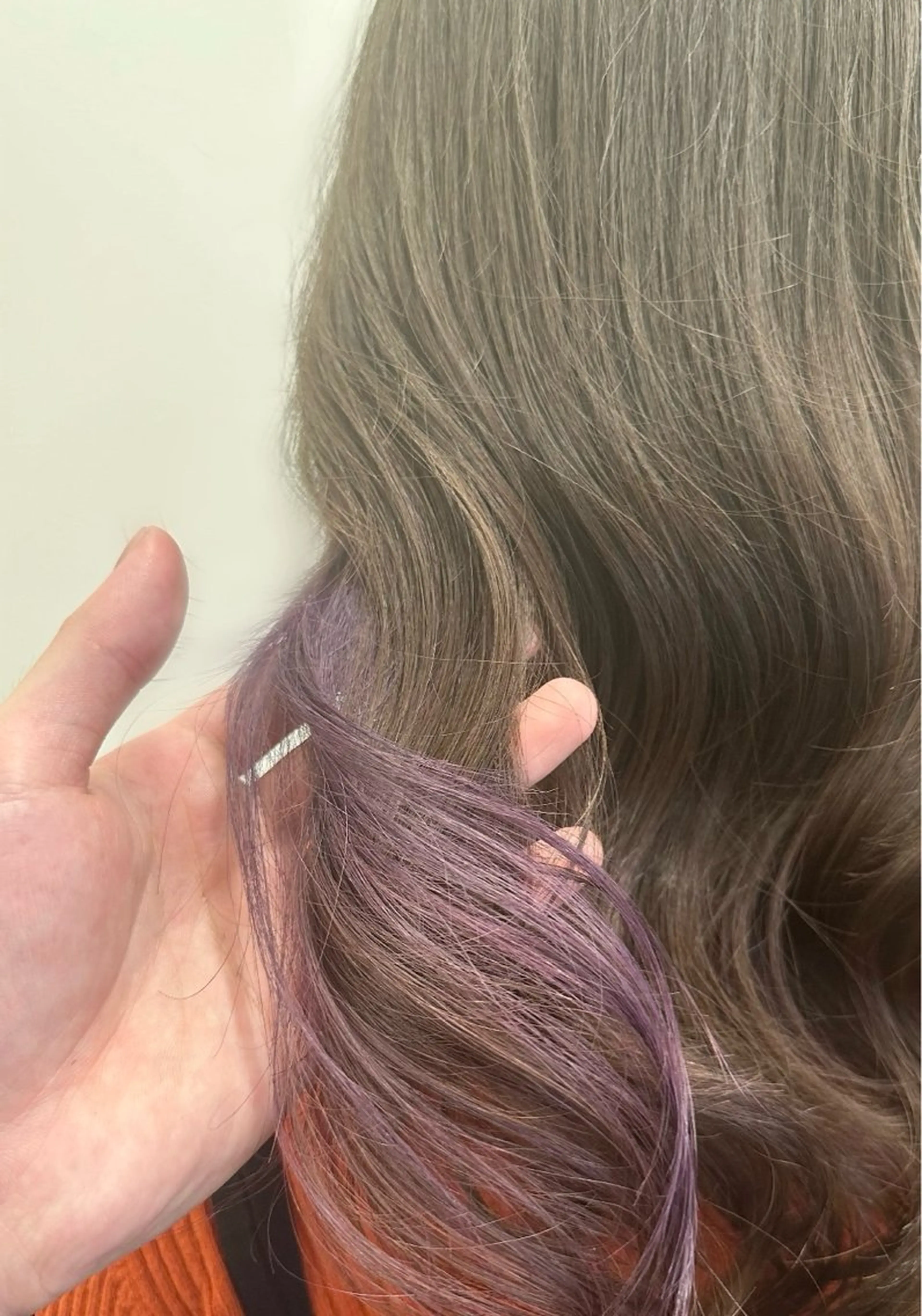 セミロング カラー 松田 宗のヘアスタイル