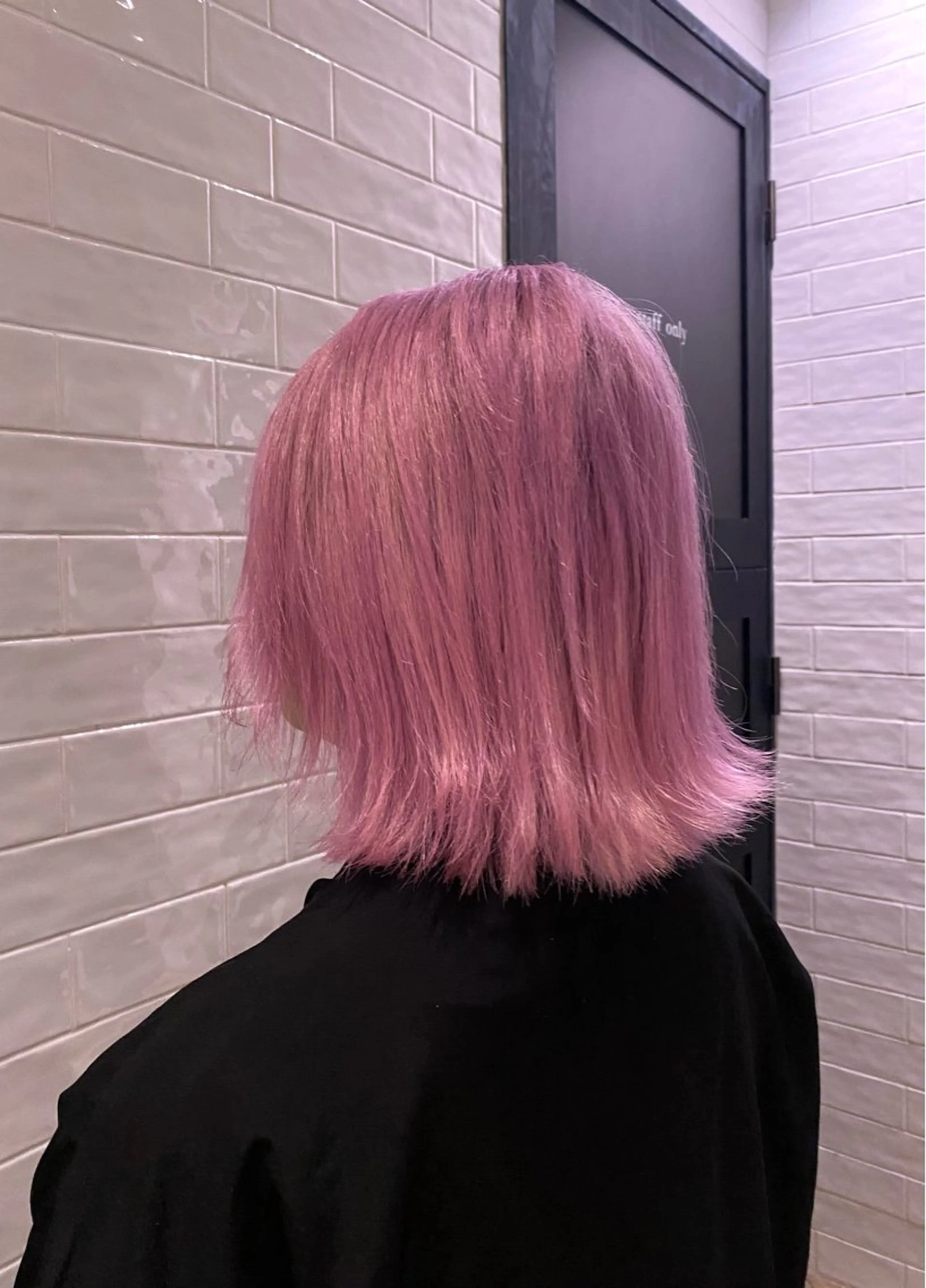 ミディアム カラー ラベンダーカラー ラベンダーピンク ピンクカラー ヘアカラー トリートメント stair:case 🌱Fuka🌱🦖のヘアスタイル