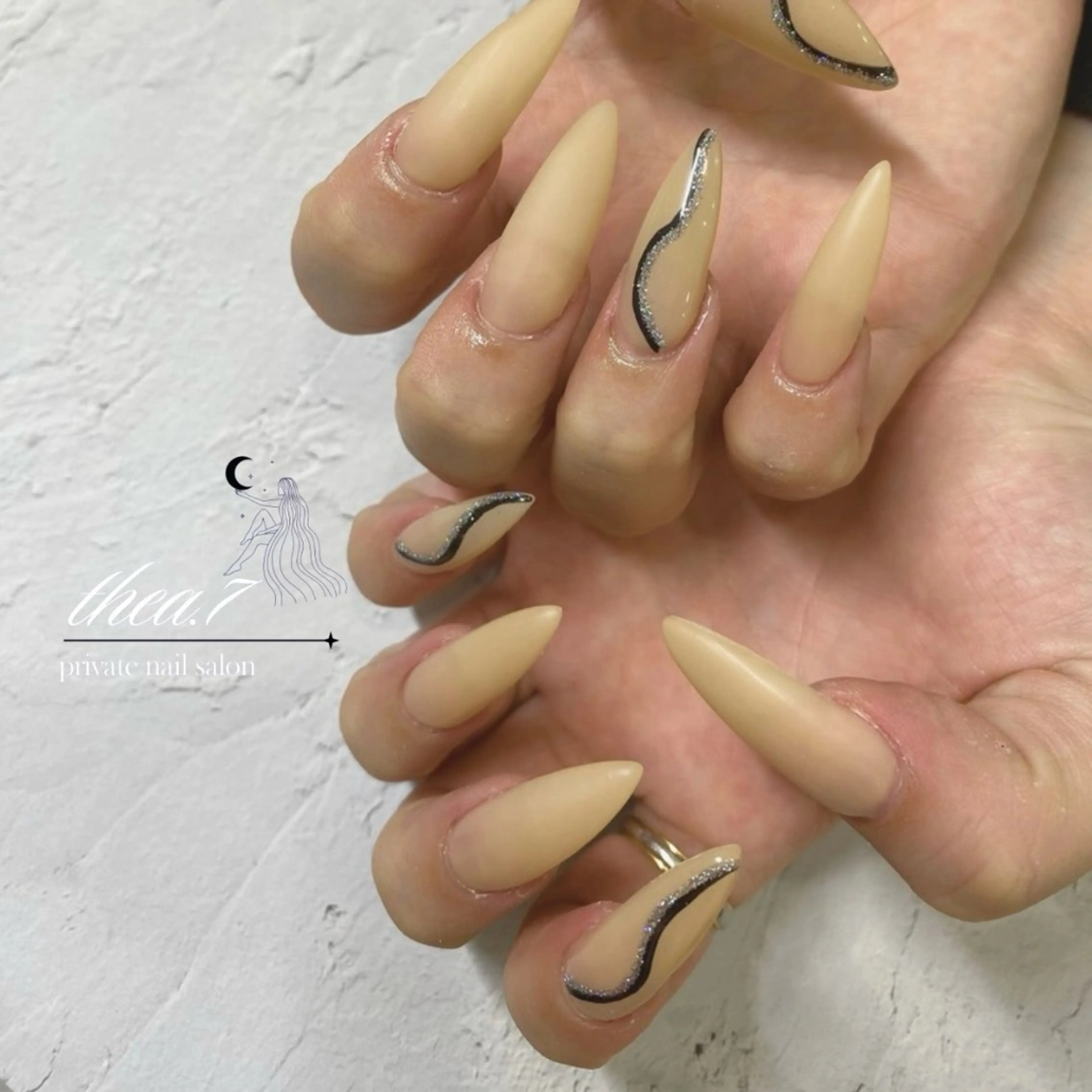 ネイル アートネイル マットネイル ハンドネイル thea.7 【テアナ】のネイルデザイン